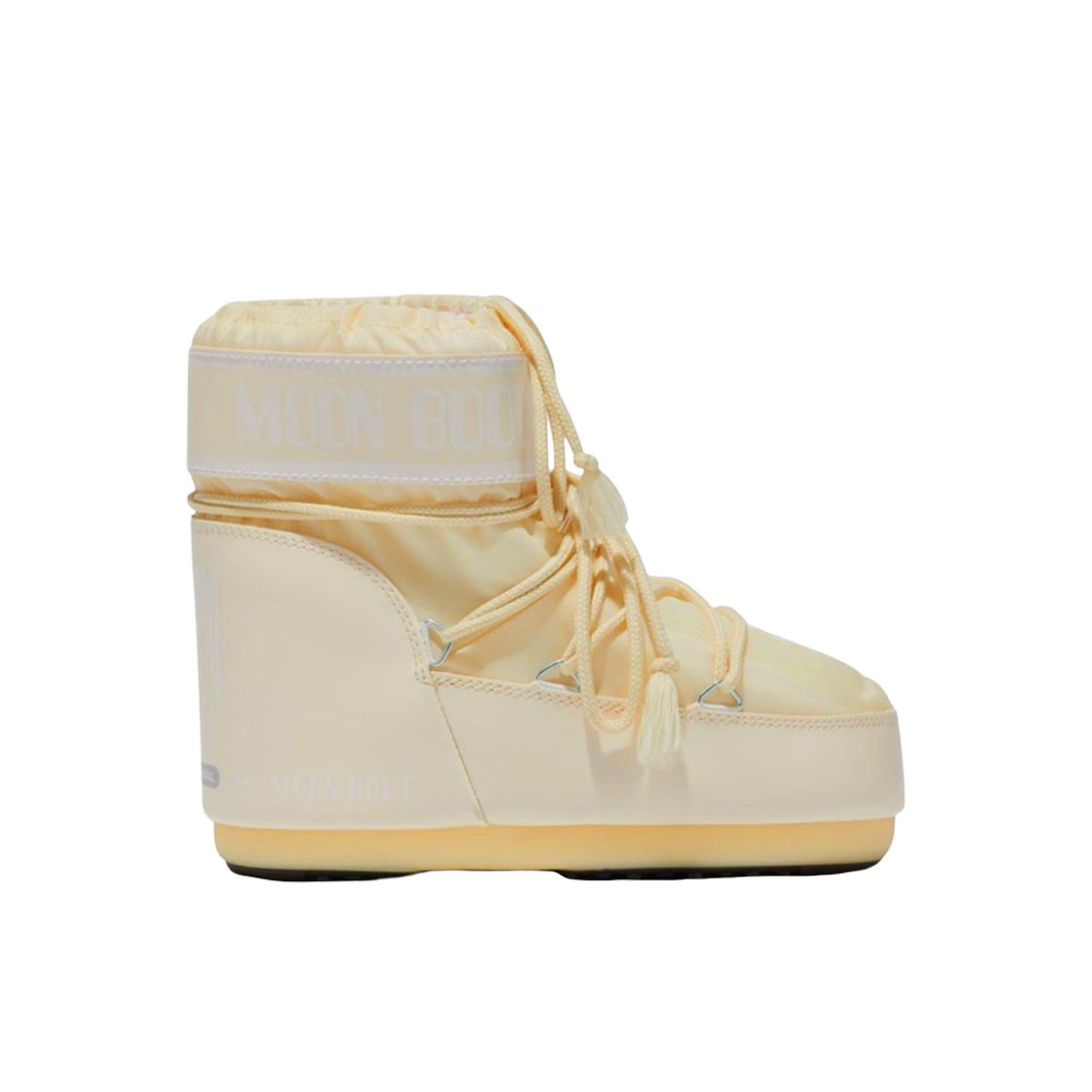(W) 문부츠 아이콘 로우 나일론 부츠 크림((W) Moon Boot Icon Low Nylon Boots Cream)