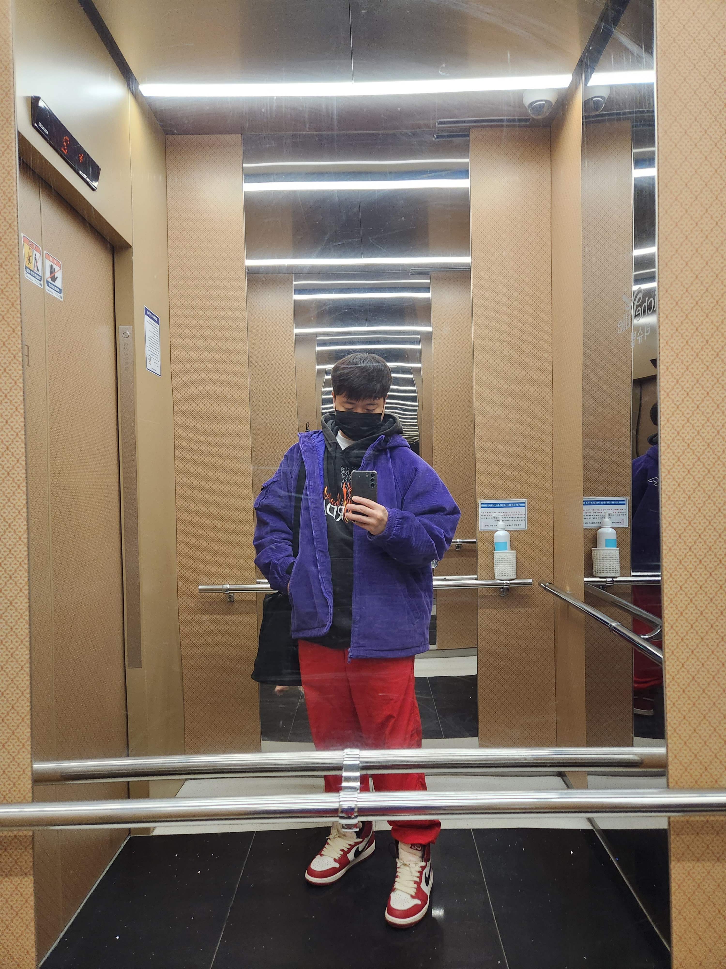 Supreme x Nike Arc Corduroy Hooded Jacket Purple - 22SS, Jordan 1 Retro High OG Chicago 2022 착용 스타일