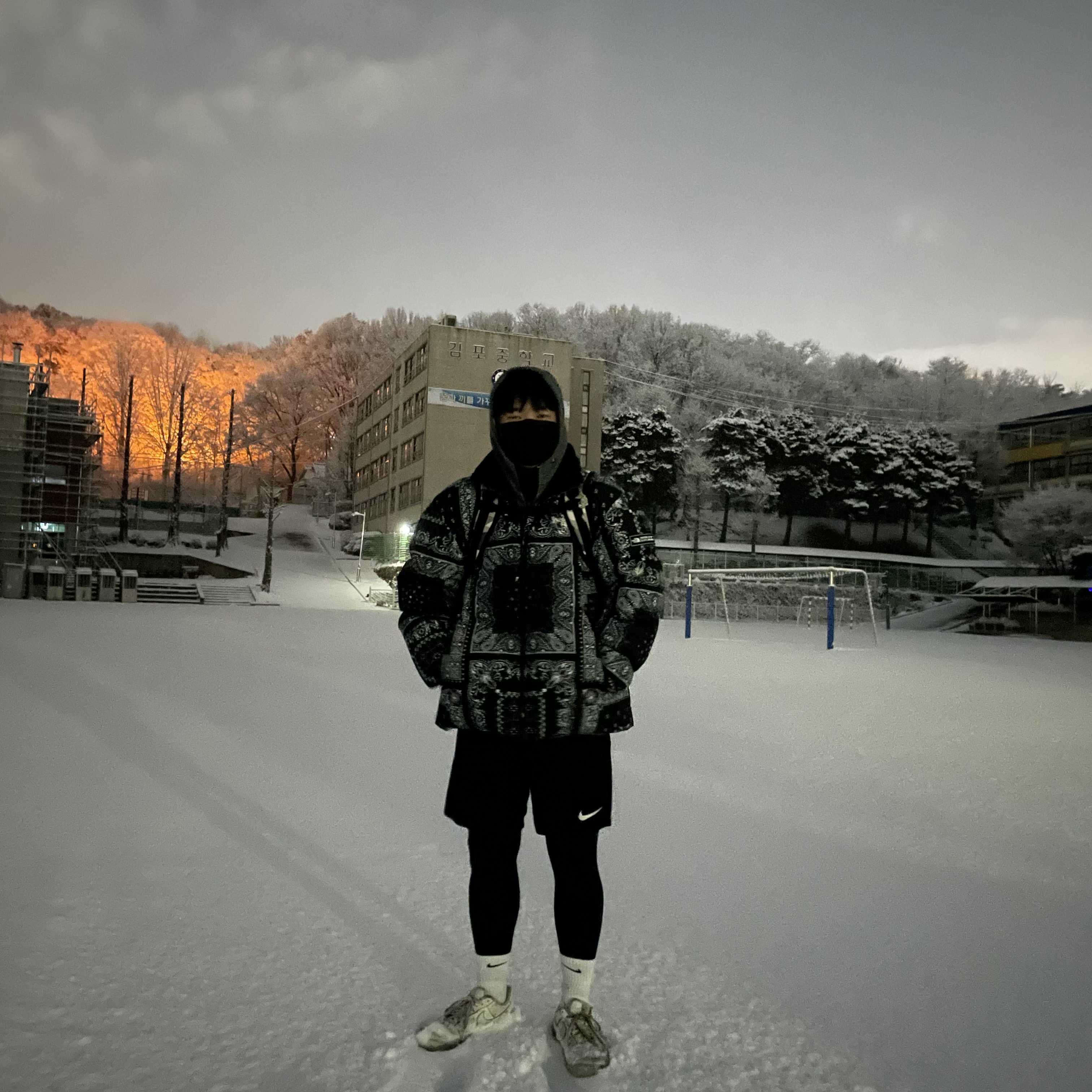 The North Face Novelty Lofty Down Jacket Real Black 착용 스타일