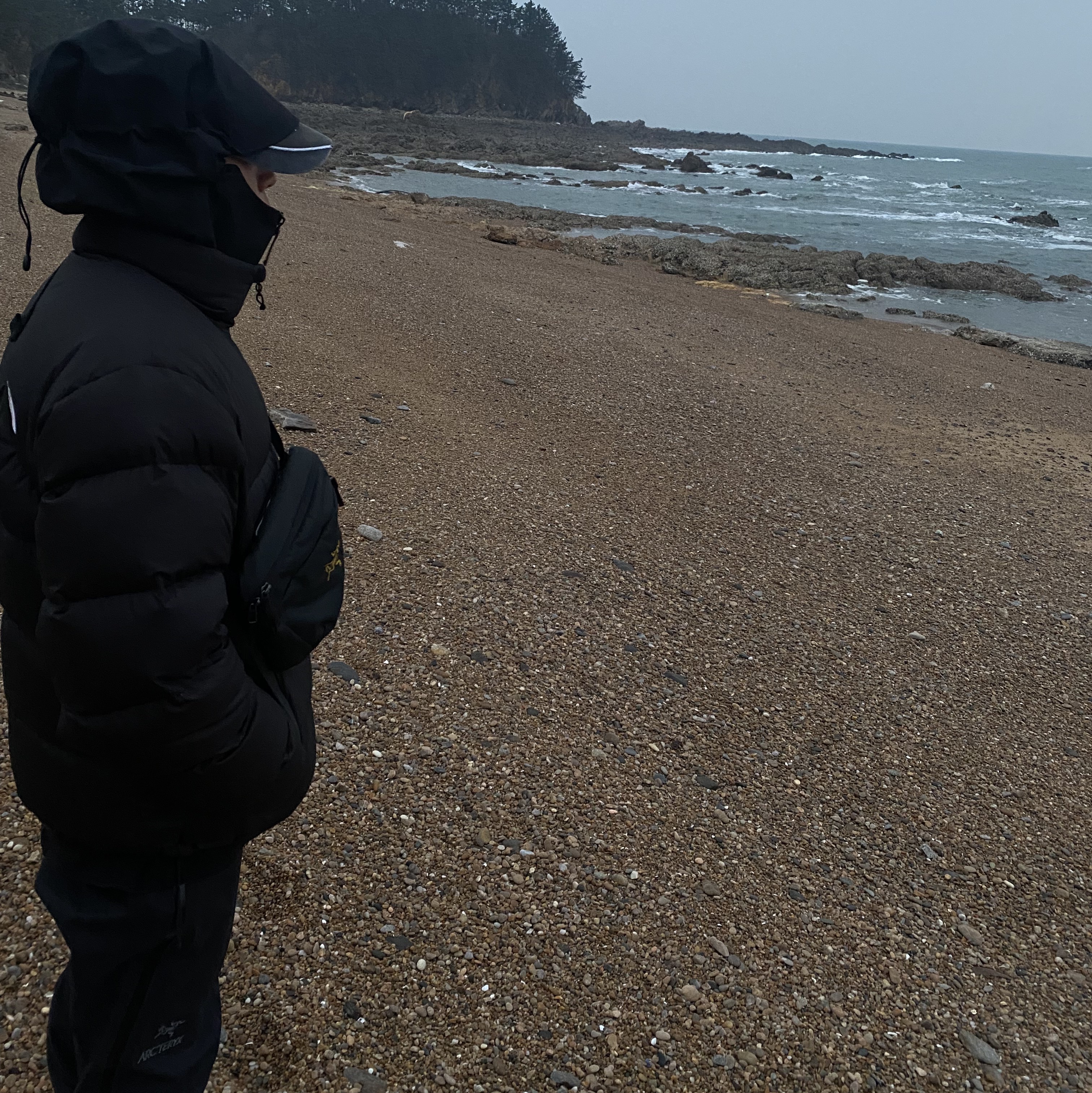 Arc'teryx Alpha SV Jacket 24K Black, Arc'teryx Beta Pants Black 착용 스타일