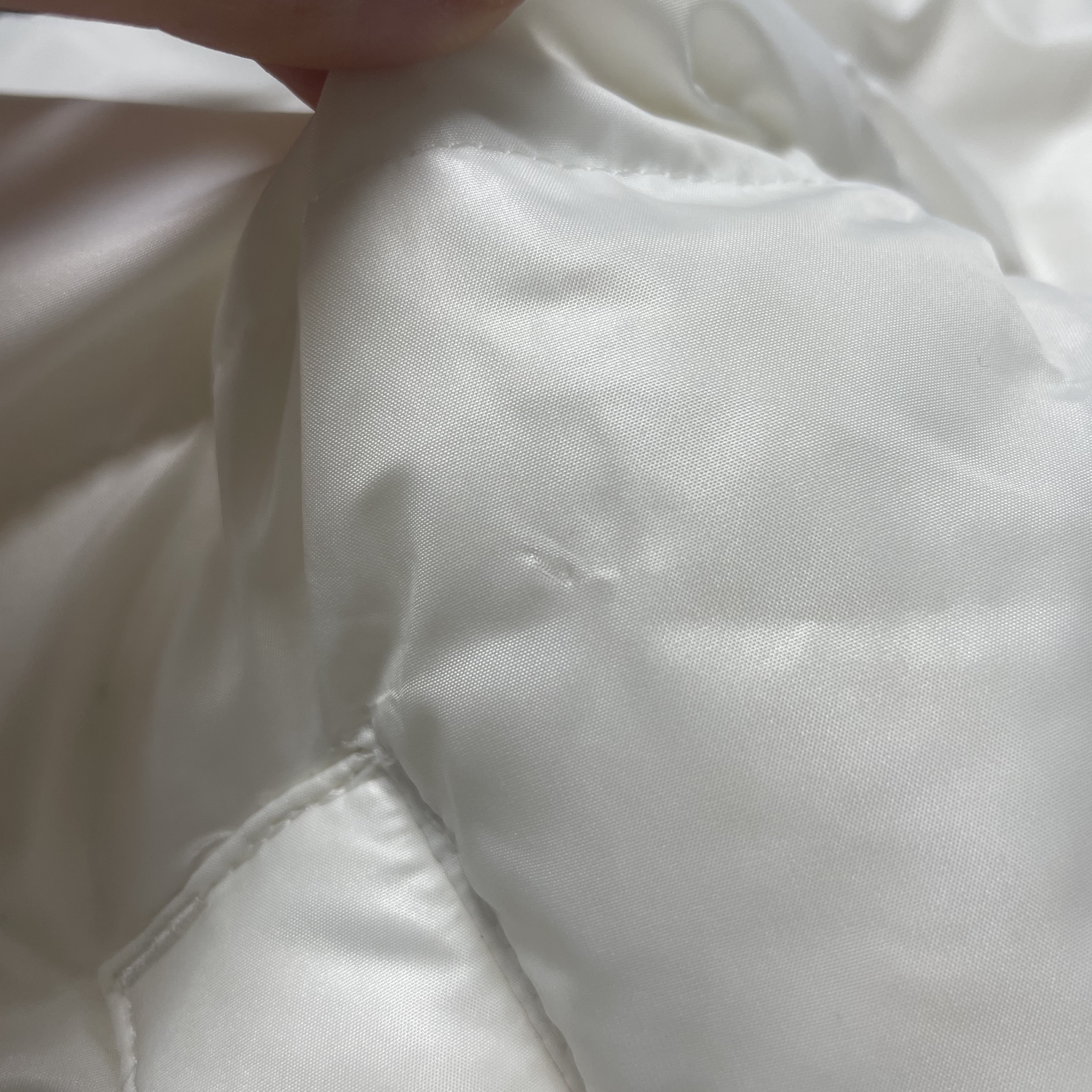 (W) The North Face Nuptse Hybrid Down Ball Jacket Ivory 착용 스타일 - 2