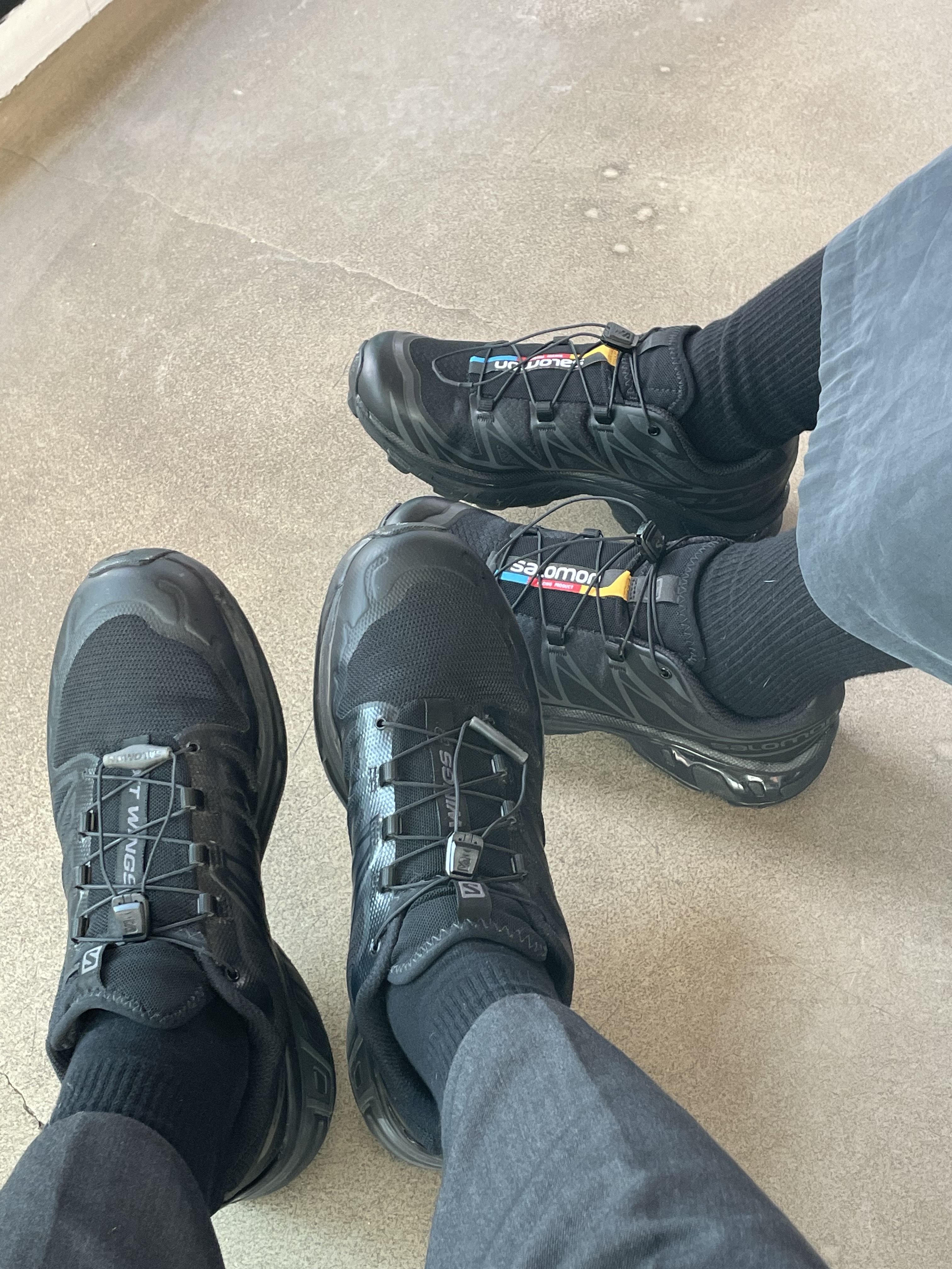 Salomon XT-6 ADV Black, Salomon XT-Wings 2 ADV Black 착용 스타일