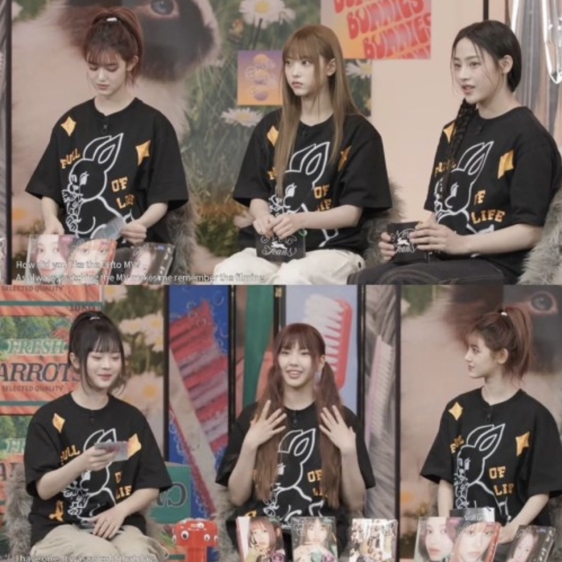 Open Yy Black Rabbit T-Shirt Black 착용 스타일 - 2