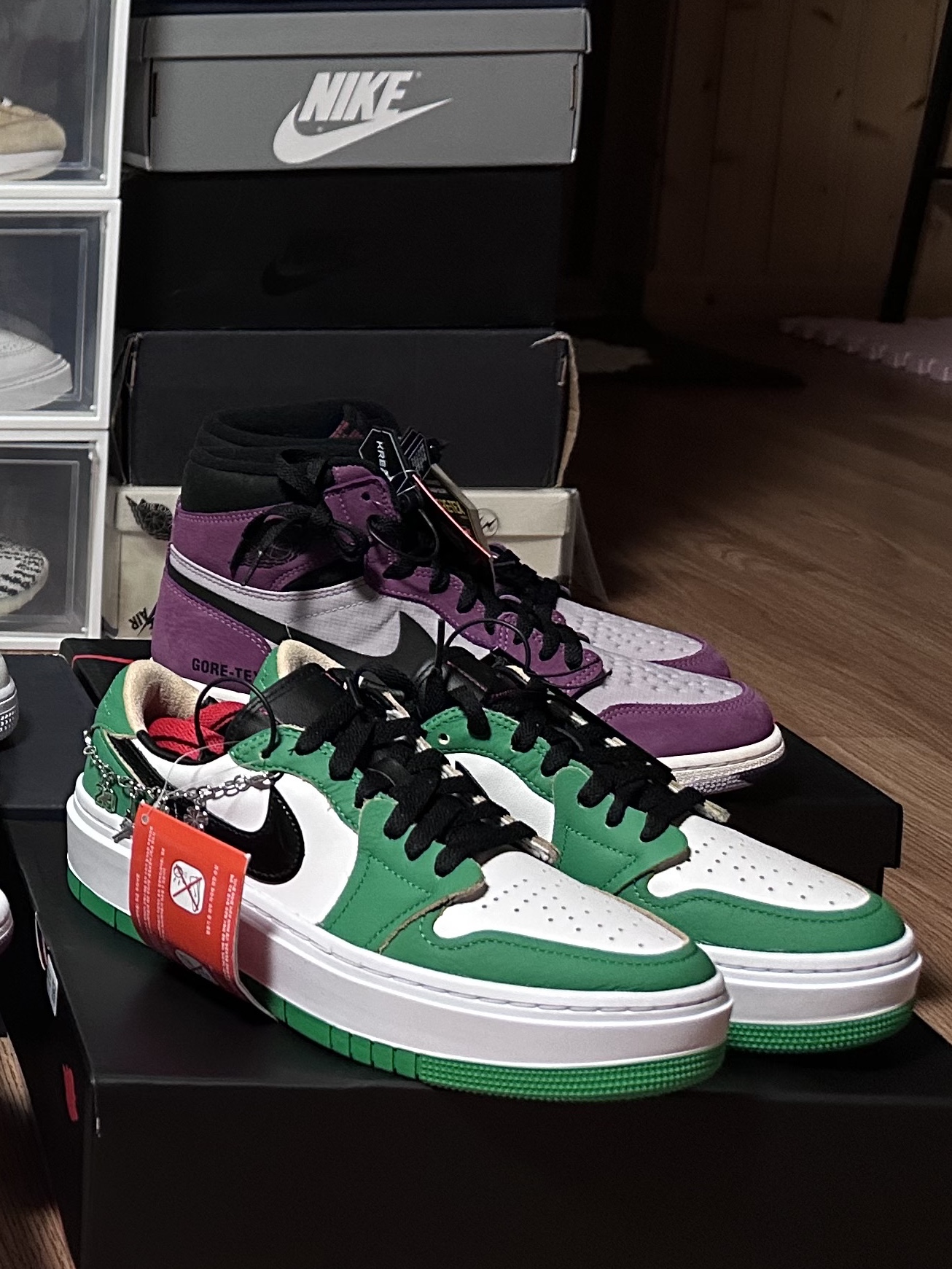 (W) Jordan 1 Elevate Low SE Lucky Green 착용 스타일