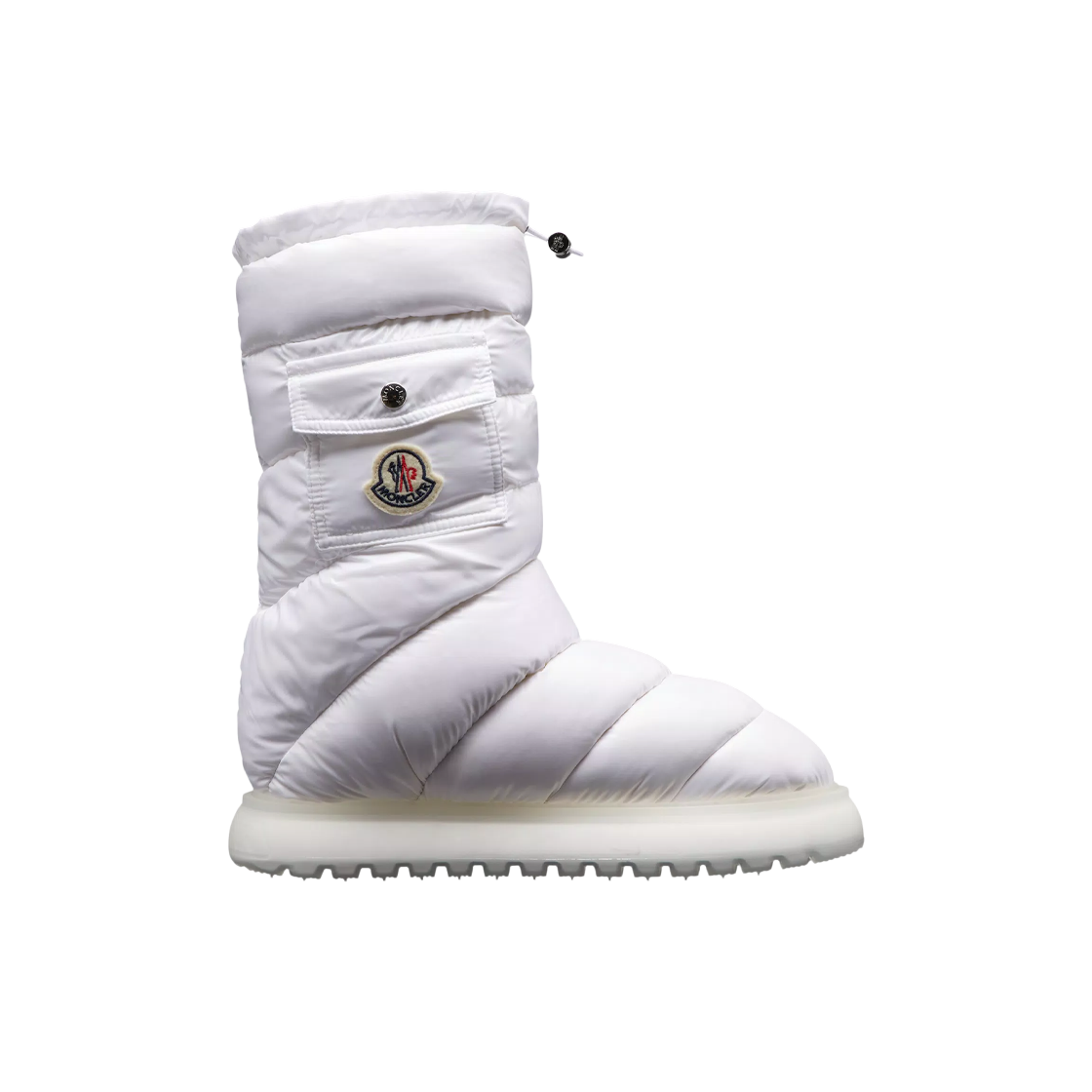 (W) 몽클레르 가이아 포켓 미드 부츠 화이트 - 23SS
