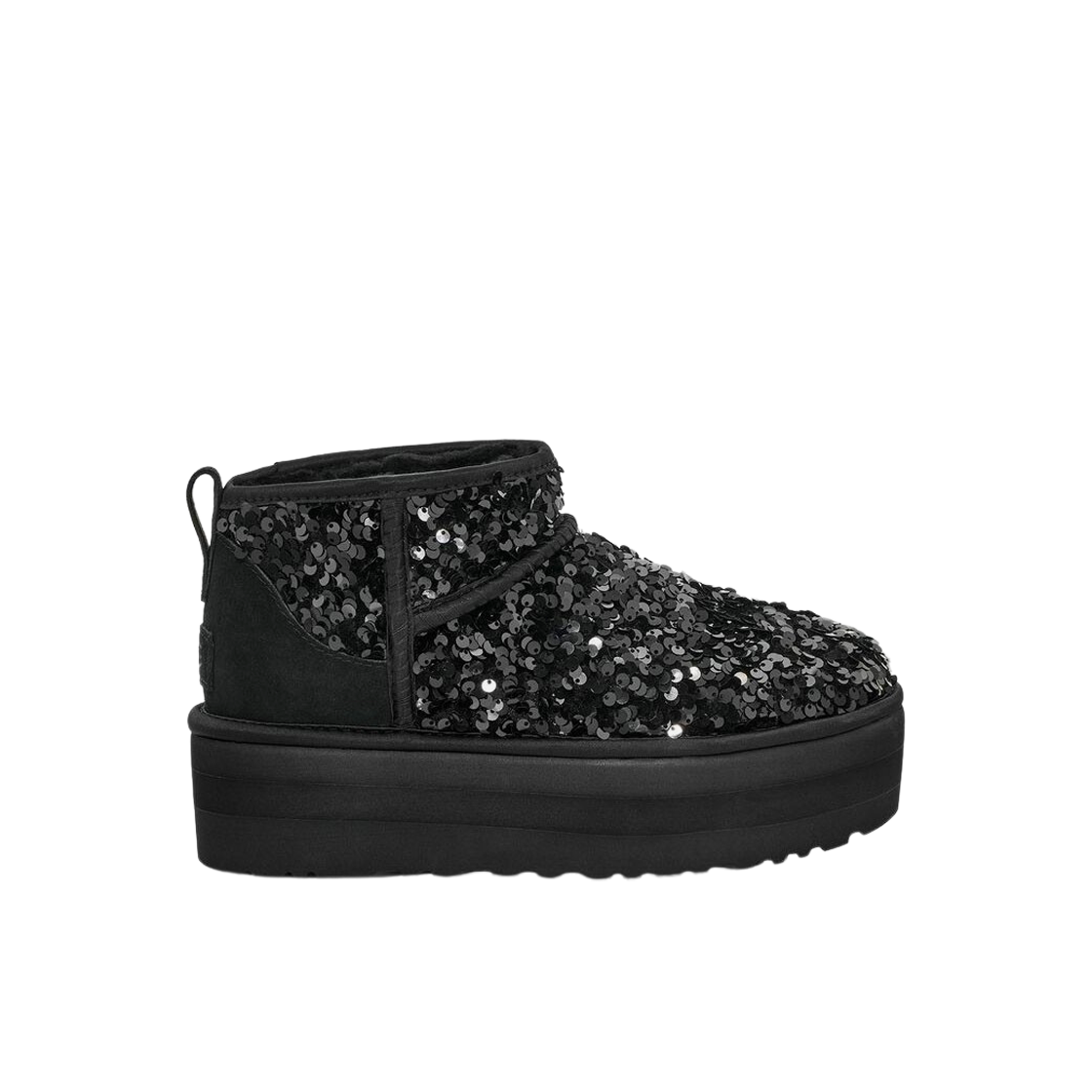 (W) 어그 미니 청키 세퀸 부츠 블랙((W) UGG Mini Chunky Sequin Boots Black) - 1