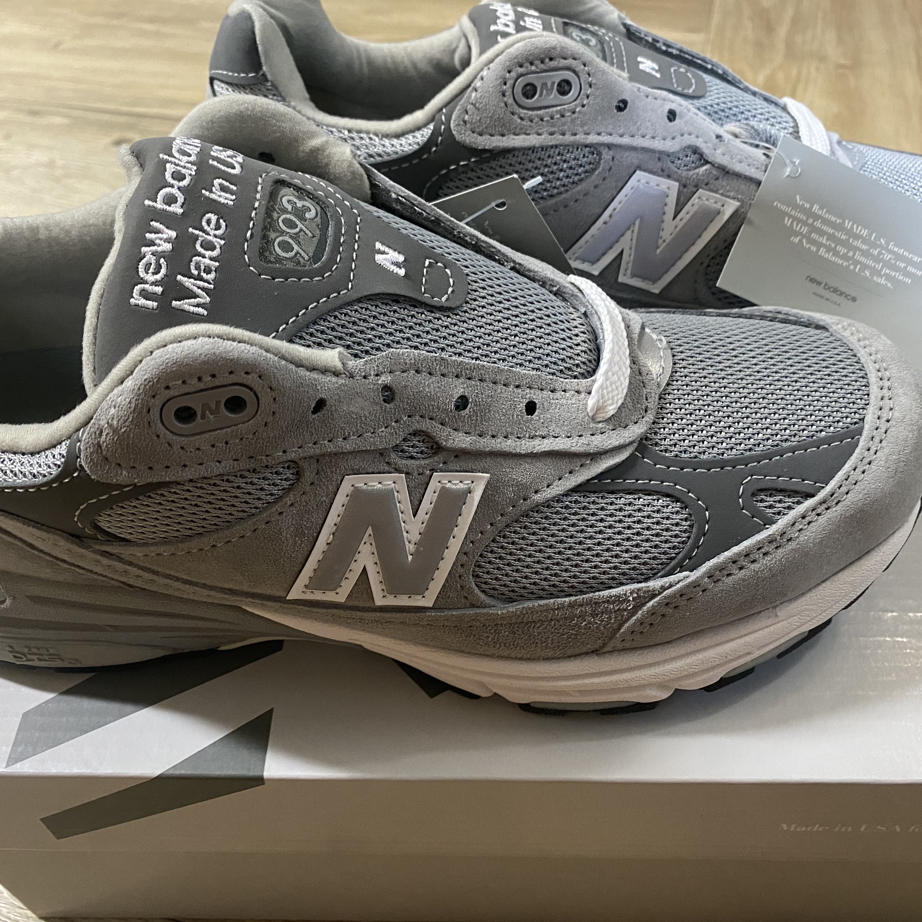 New Balance 993 Made in USA Grey - D Standard 착용 스타일