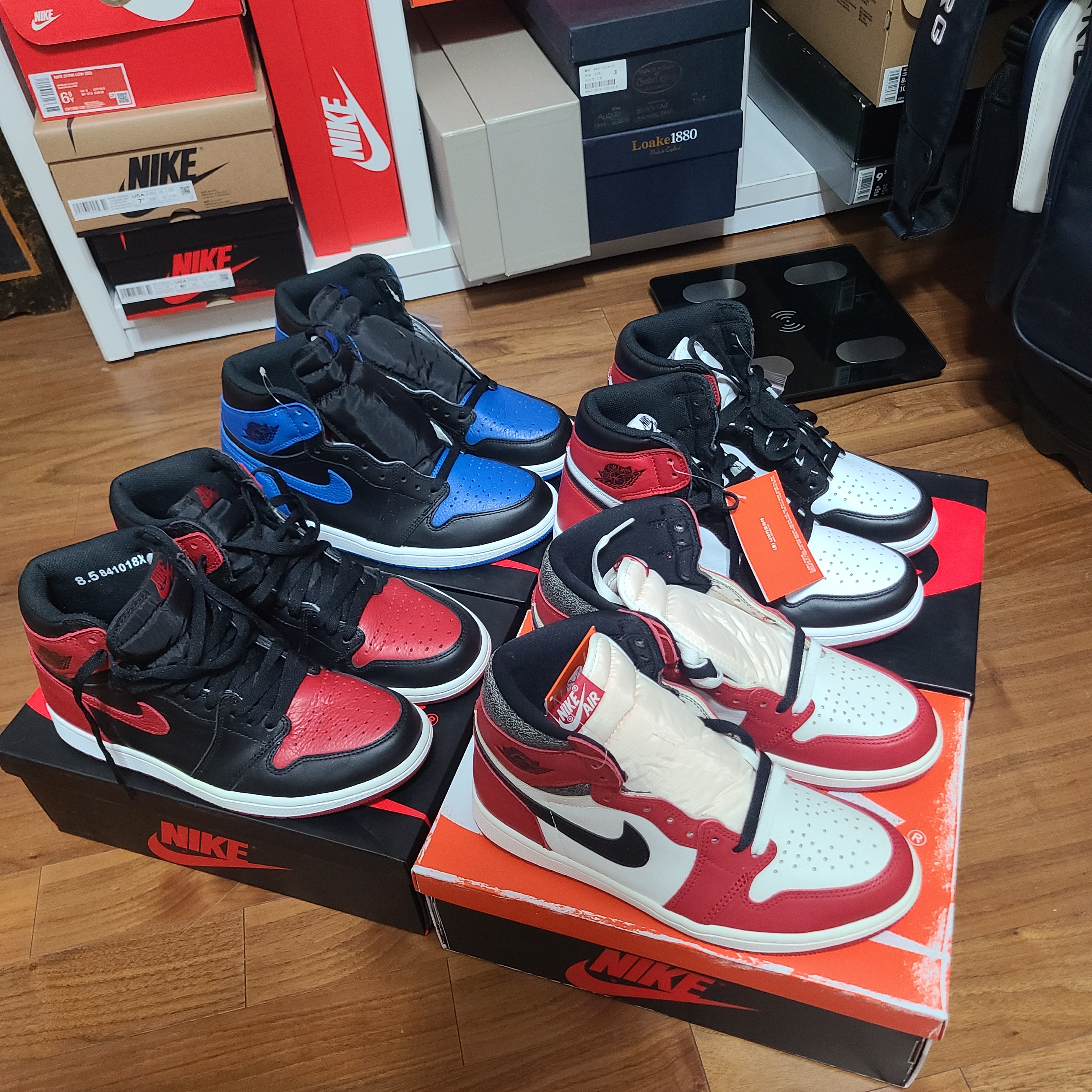 Jordan 1 Retro High OG Chicago 2022, Jordan 1 Retro High OG Bred Banned 2016 착용 스타일 - 1