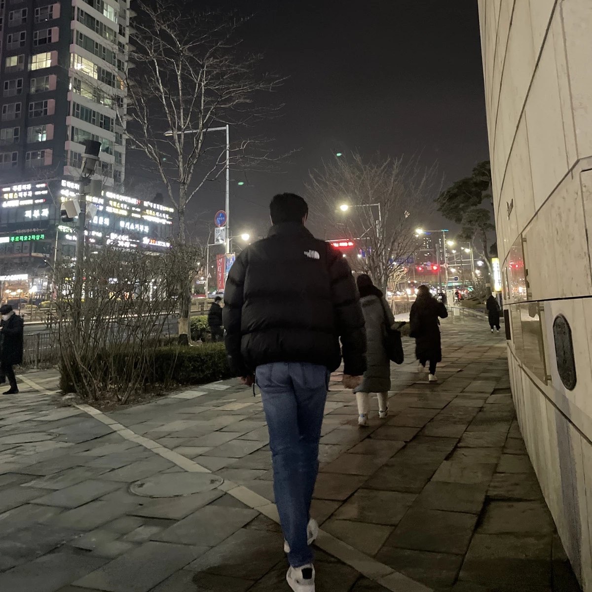 The North Face 1996 Eco Nuptse Jacket Black 착용 스타일