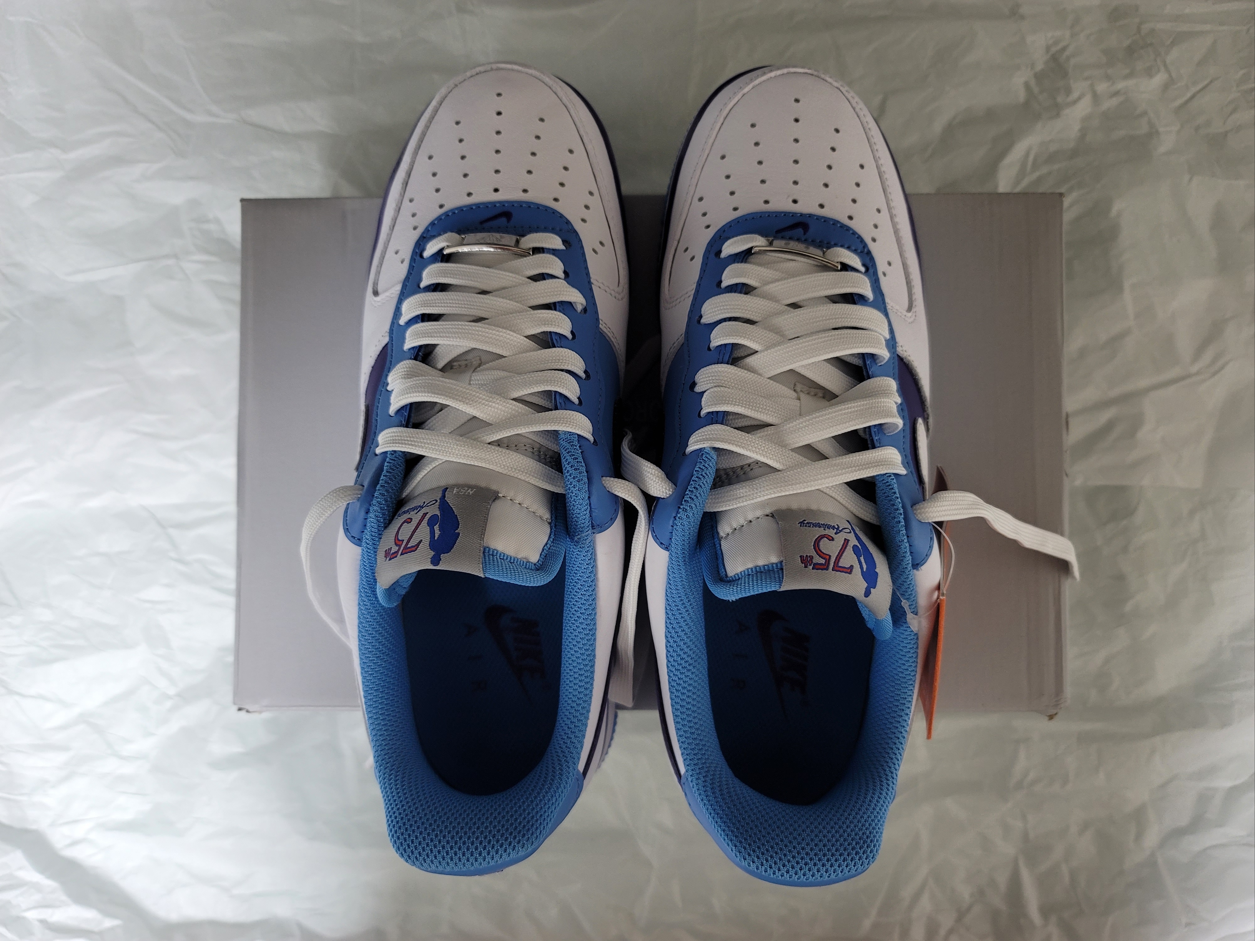 Nike x NBA Air Force 1 '07 LV8 EMB White and Coast Field 착용 스타일 - 1
