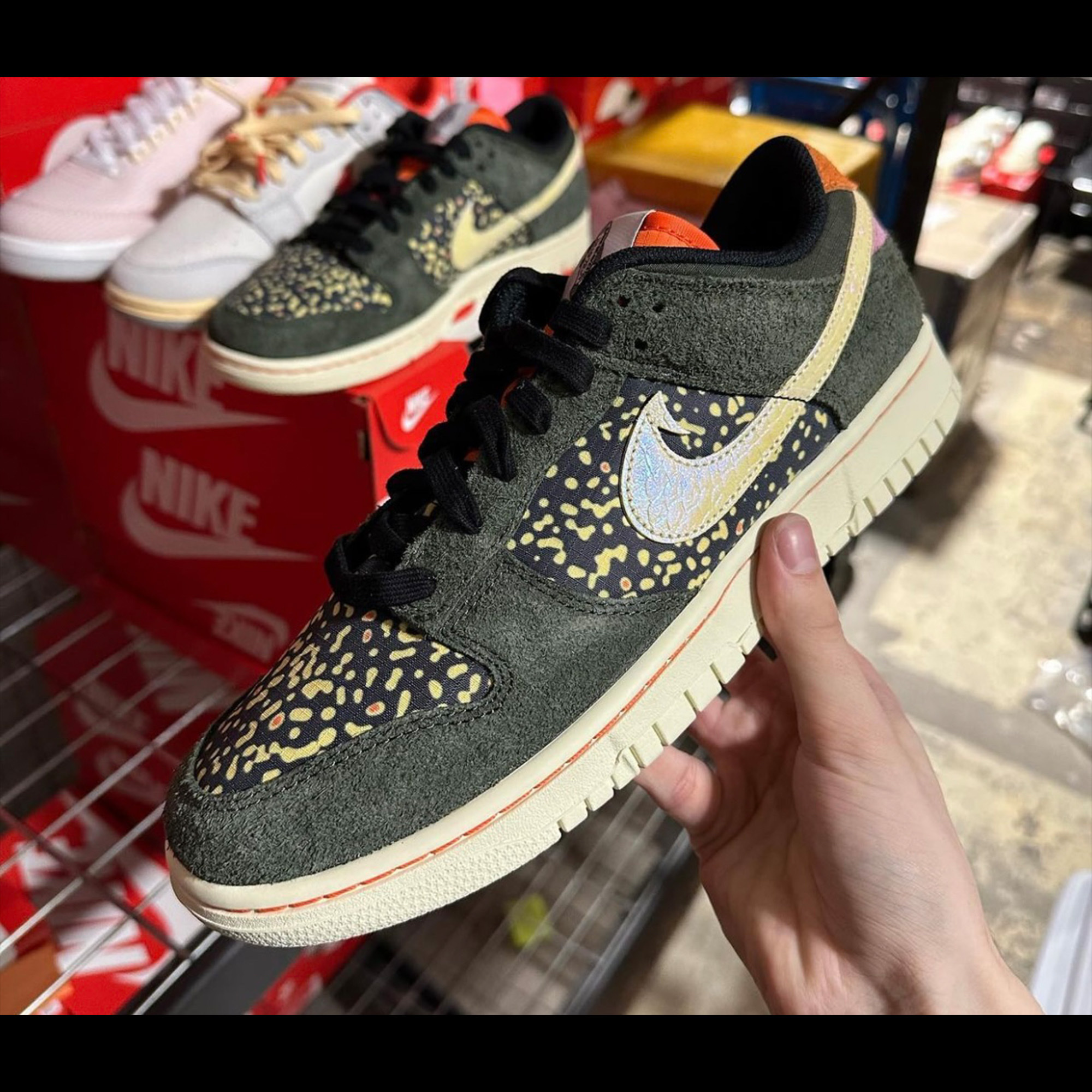 Nike Dunk Low Retro Black, Nike Dunk Low Retro SE Jackpot Malachite 착용 스타일 - 2