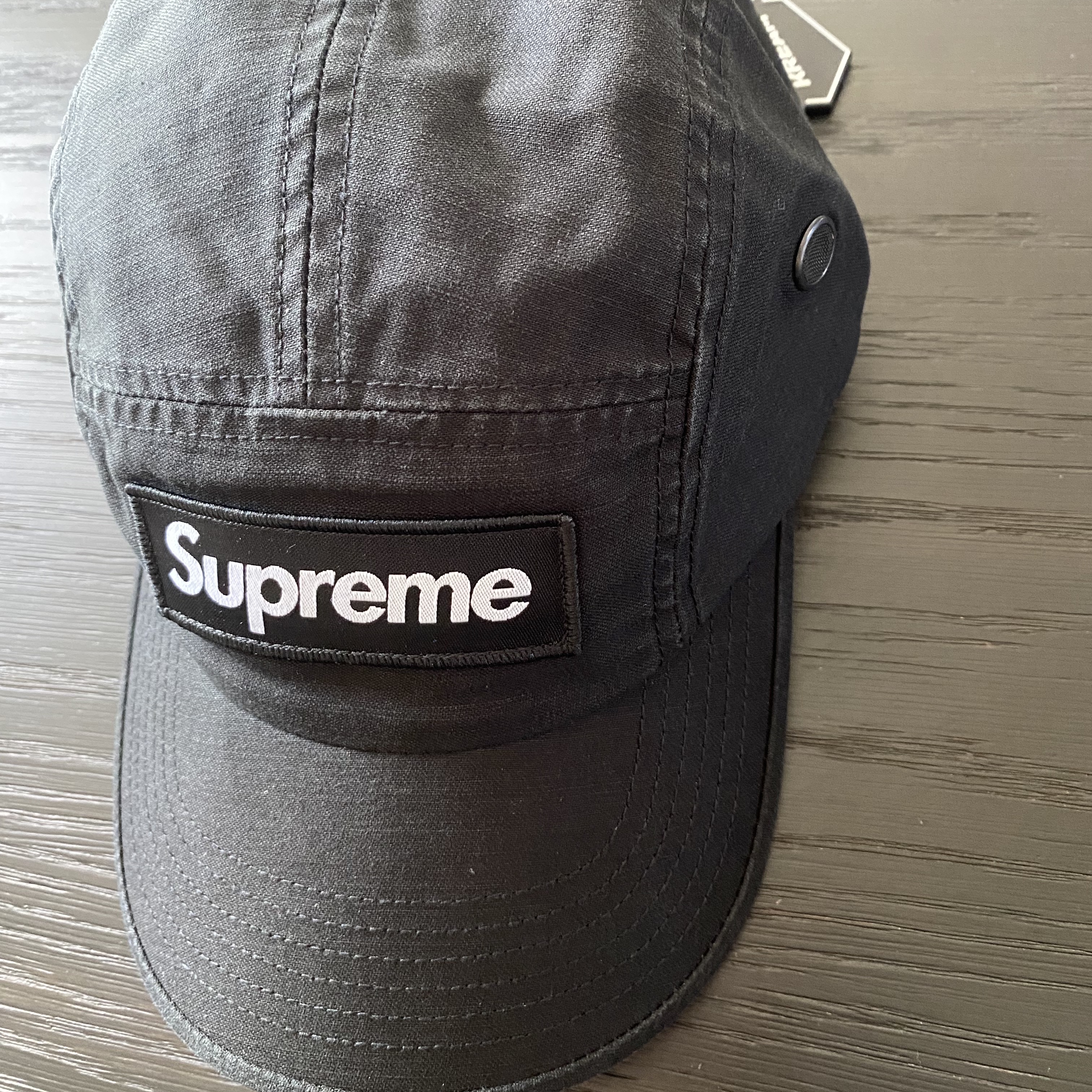 Supreme Military Camp Cap Black - 22FW 착용 스타일
