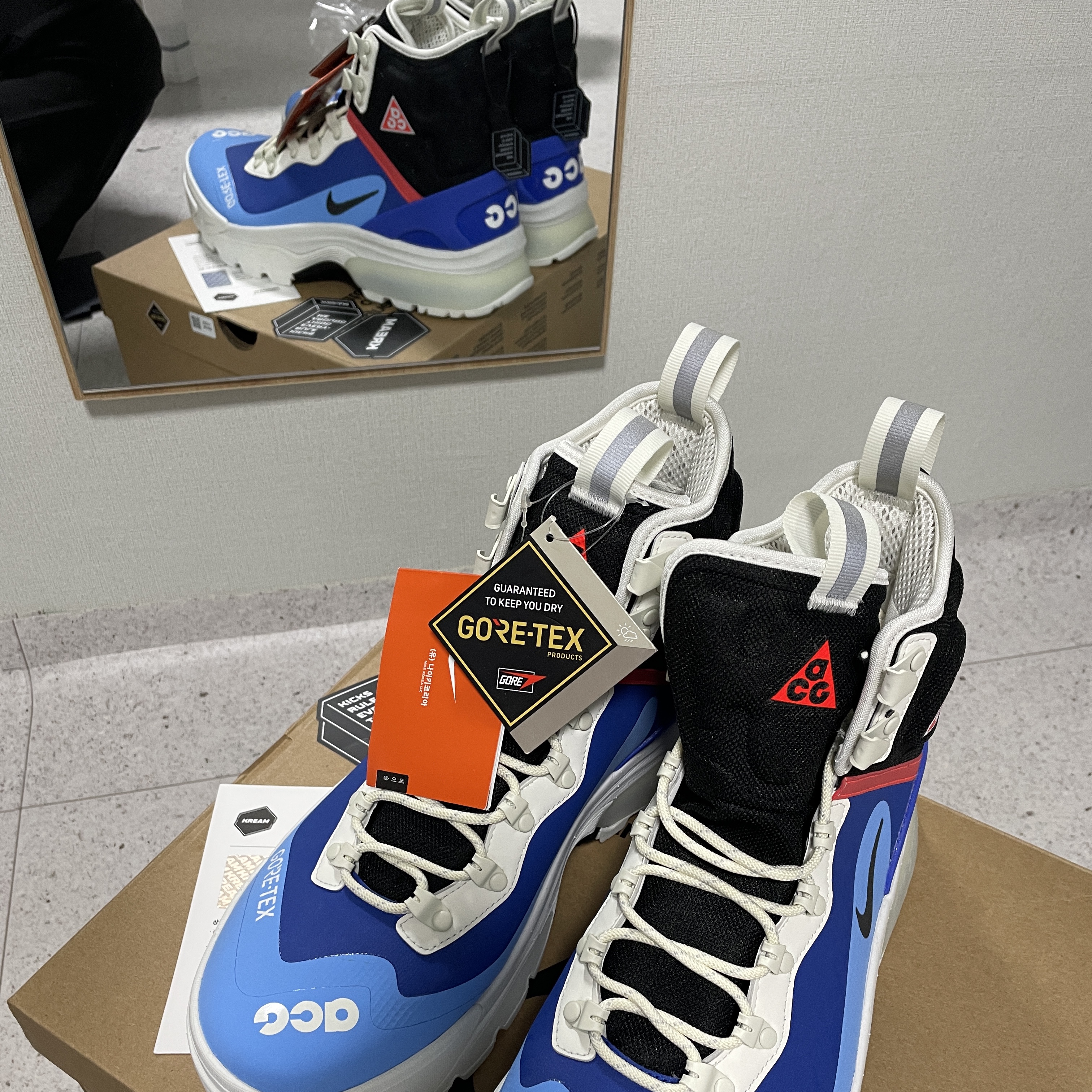 Nike ACG Air Zoom Gaiadome Gore-Tex Hyper Royal 착용 스타일 - 2