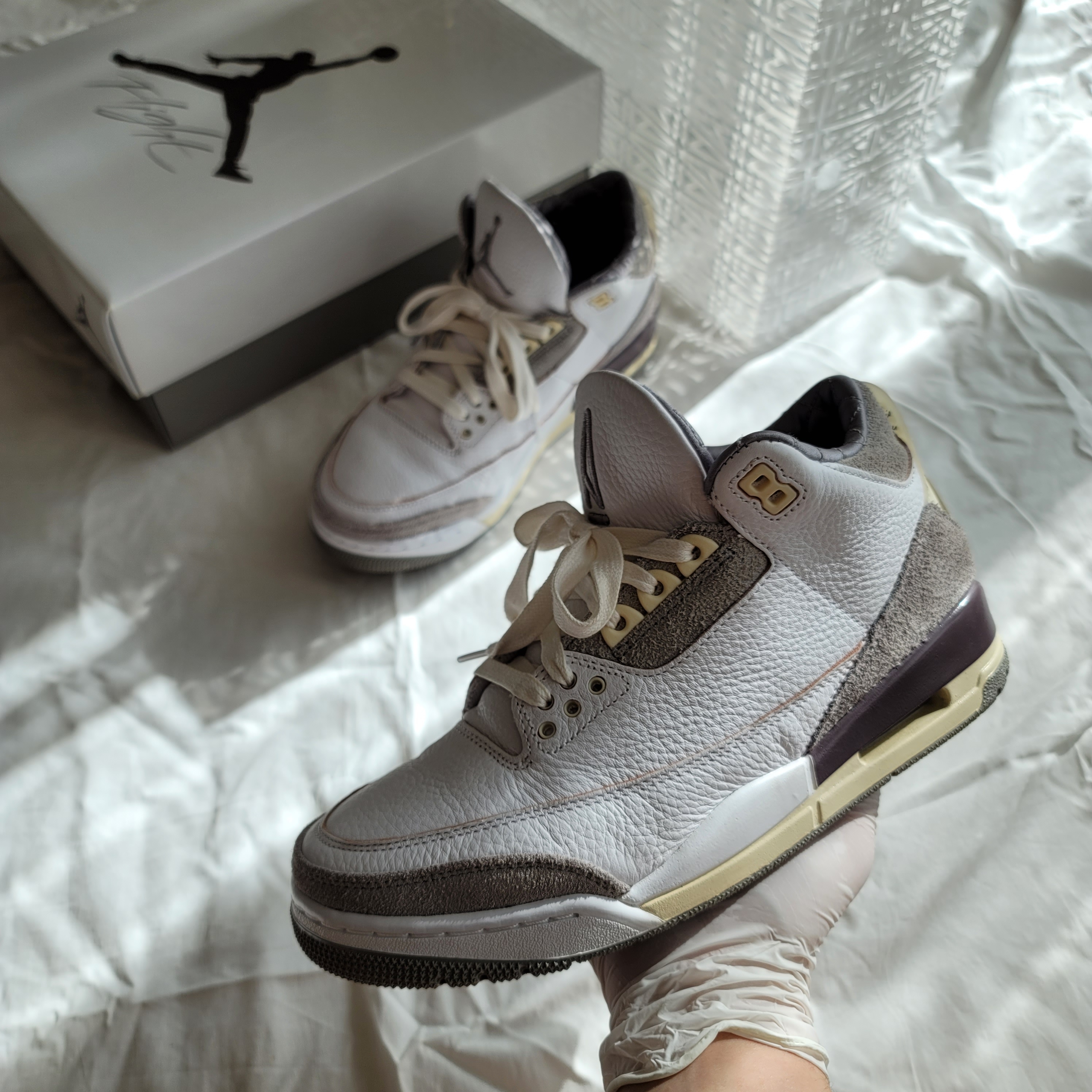 (W) Jordan 3 x A Ma Maniere Retro SP 착용 스타일 - 1