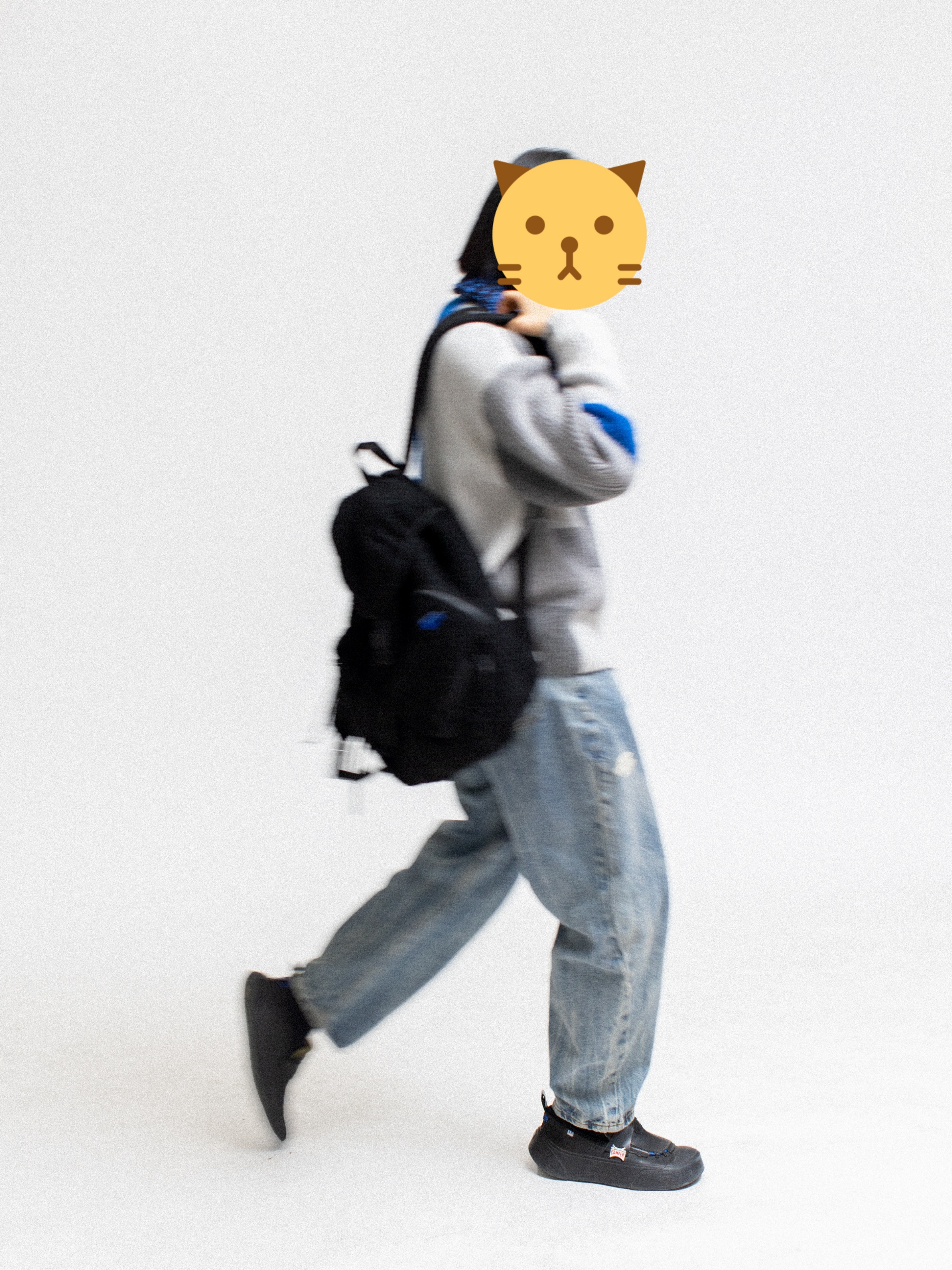 Zara x Ader Error Patchwork Oversize Knit Sweater Multicolor, Camper x Ader Error Proto-743-S Black Leather Shoes 착용 스타일 - 3