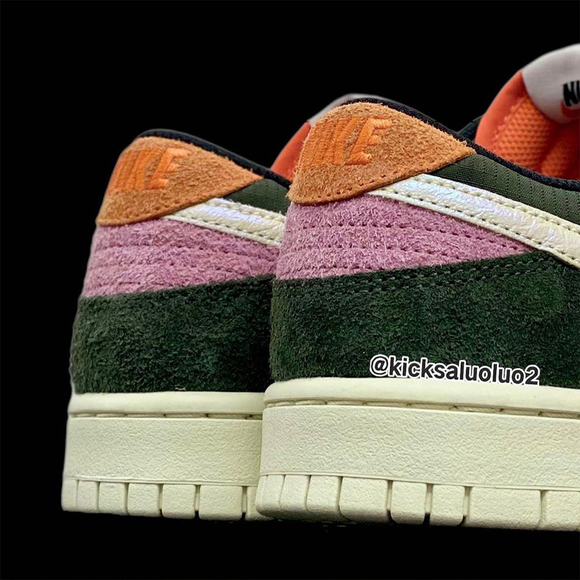 Nike Dunk Low Retro Black, Nike Dunk Low Retro SE Jackpot Malachite 착용 스타일 - 5