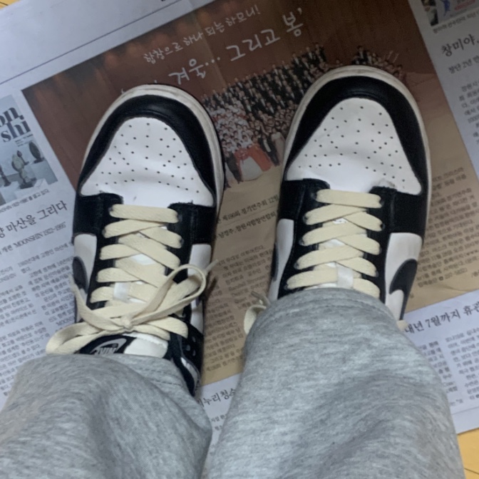 Nike Dunk Low Retro Black, (W) Nike Dunk Low Black 착용 스타일