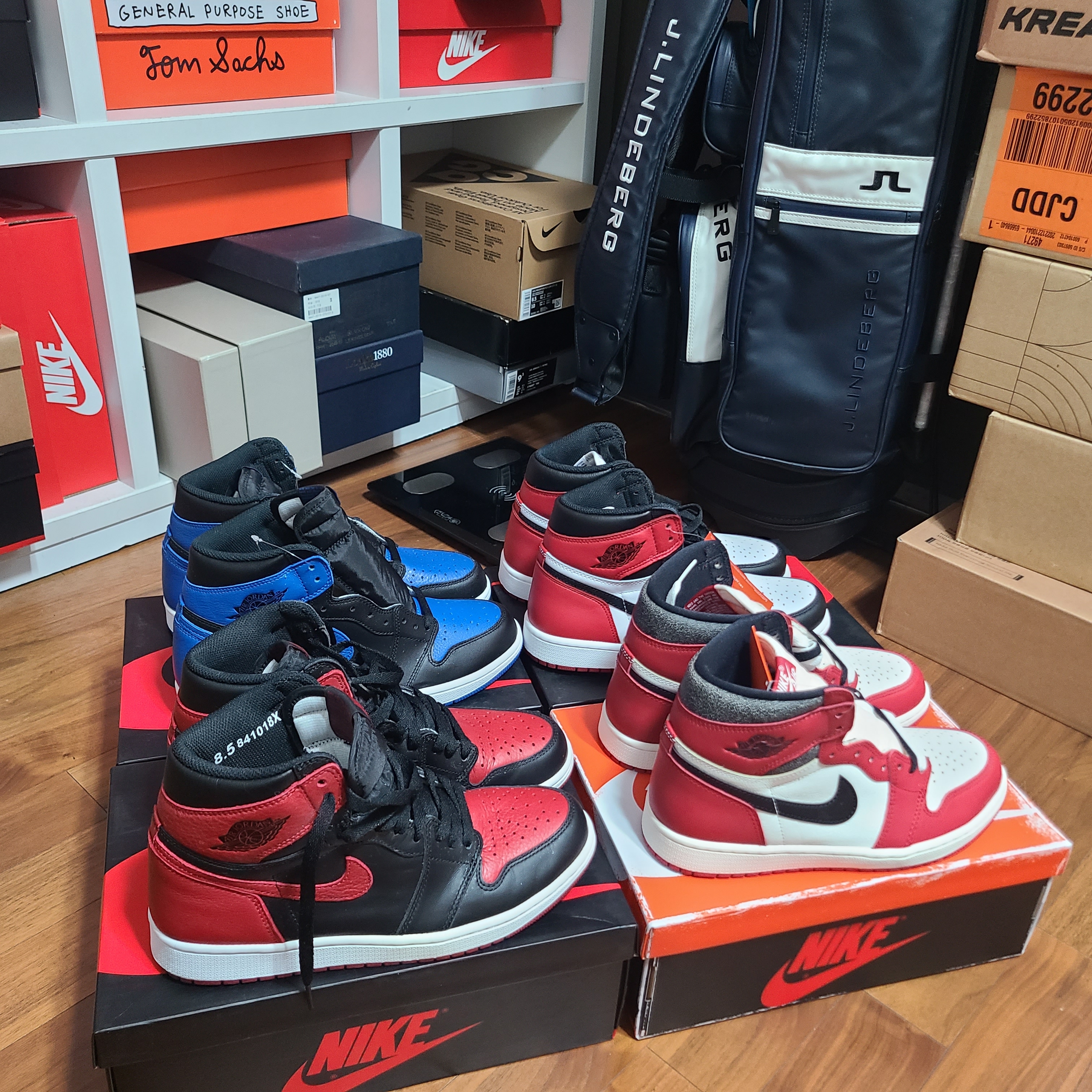 Jordan 1 Retro High OG Chicago 2022, Jordan 1 Retro High OG Bred Banned 2016 착용 스타일 - 3