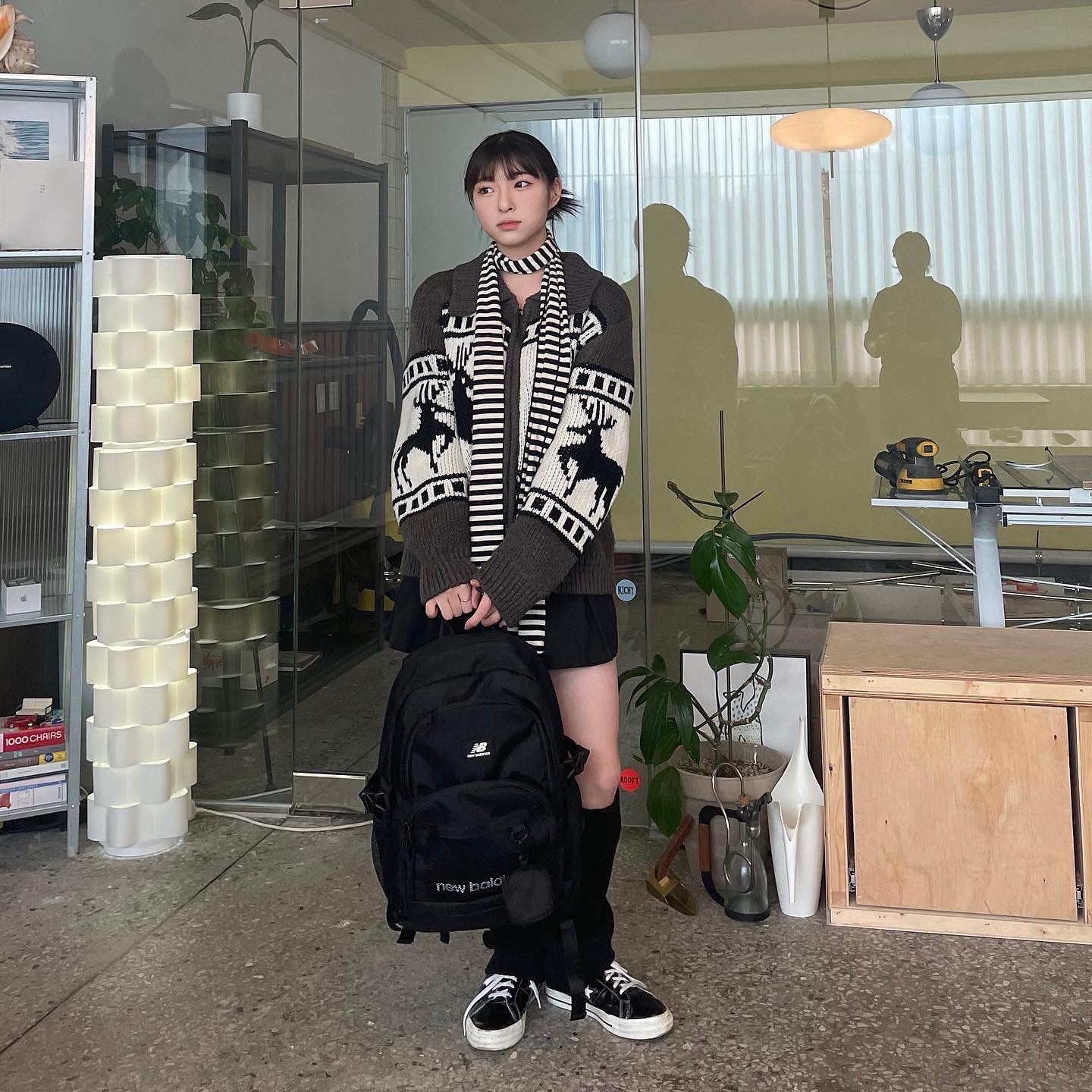 Converse One Star Ox Black 착용 스타일 - 2