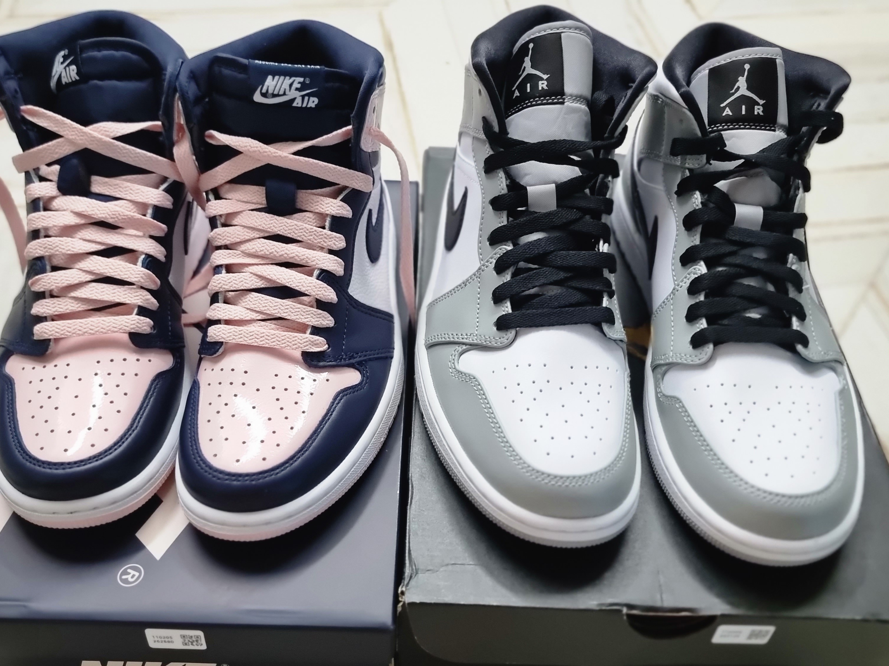 Jordan 1 Mid Light Smoke Grey 착용 스타일 - 2