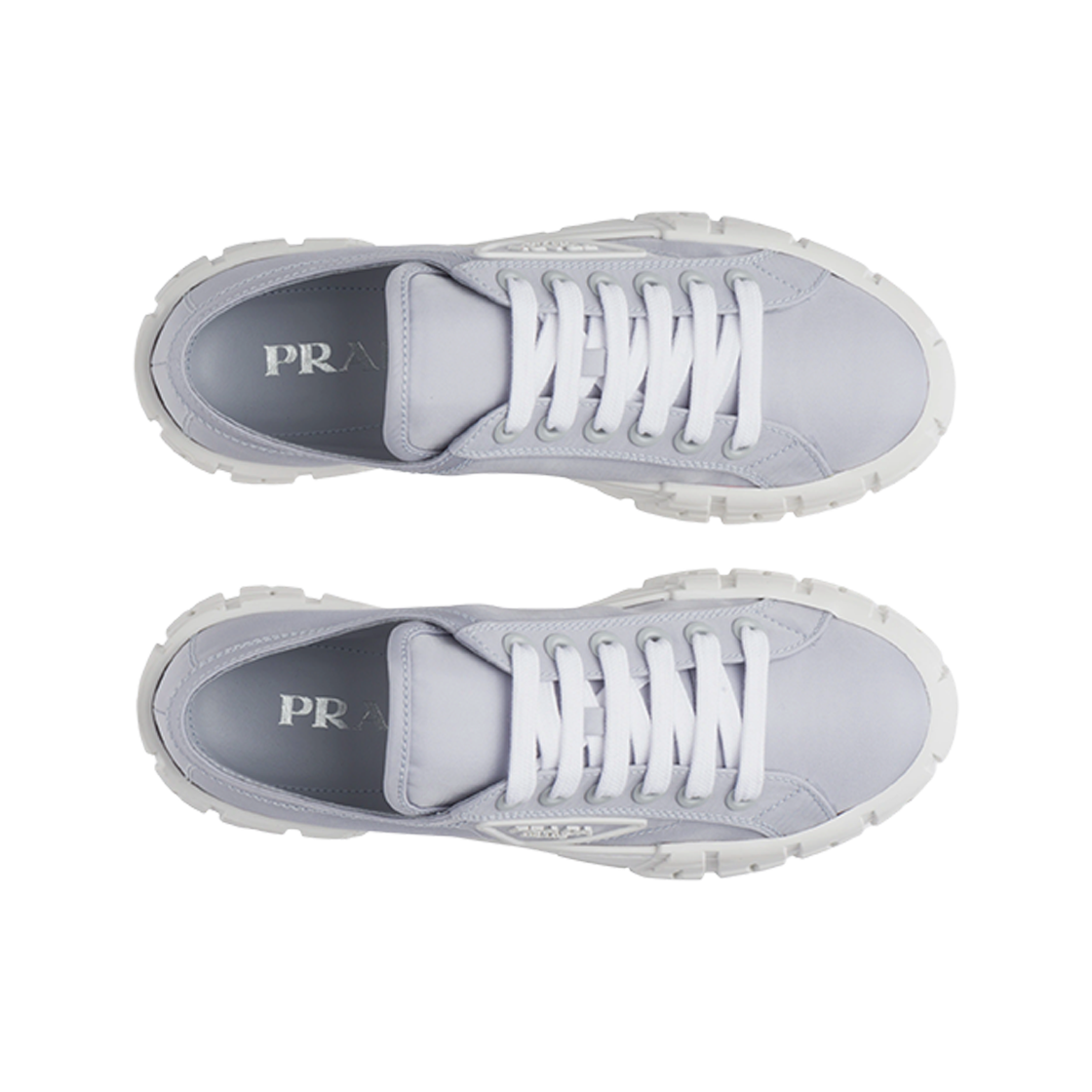 (W) 프라다 더블 휠 나일론 개버딘 스니커즈 콘플라워 블루((W) Prada Double Wheel Nylon Gabardine Sneakers Cornflower Blue) - 2