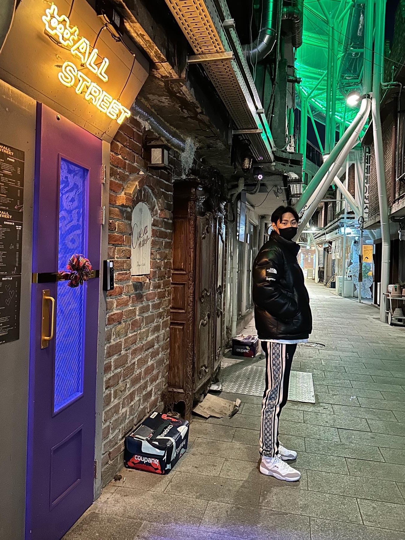 Supreme x The North Face Leather Nuptse Jacket Black - 17FW, Jordan 7 x Paris Saint-Germain Retro 착용 스타일 - 1