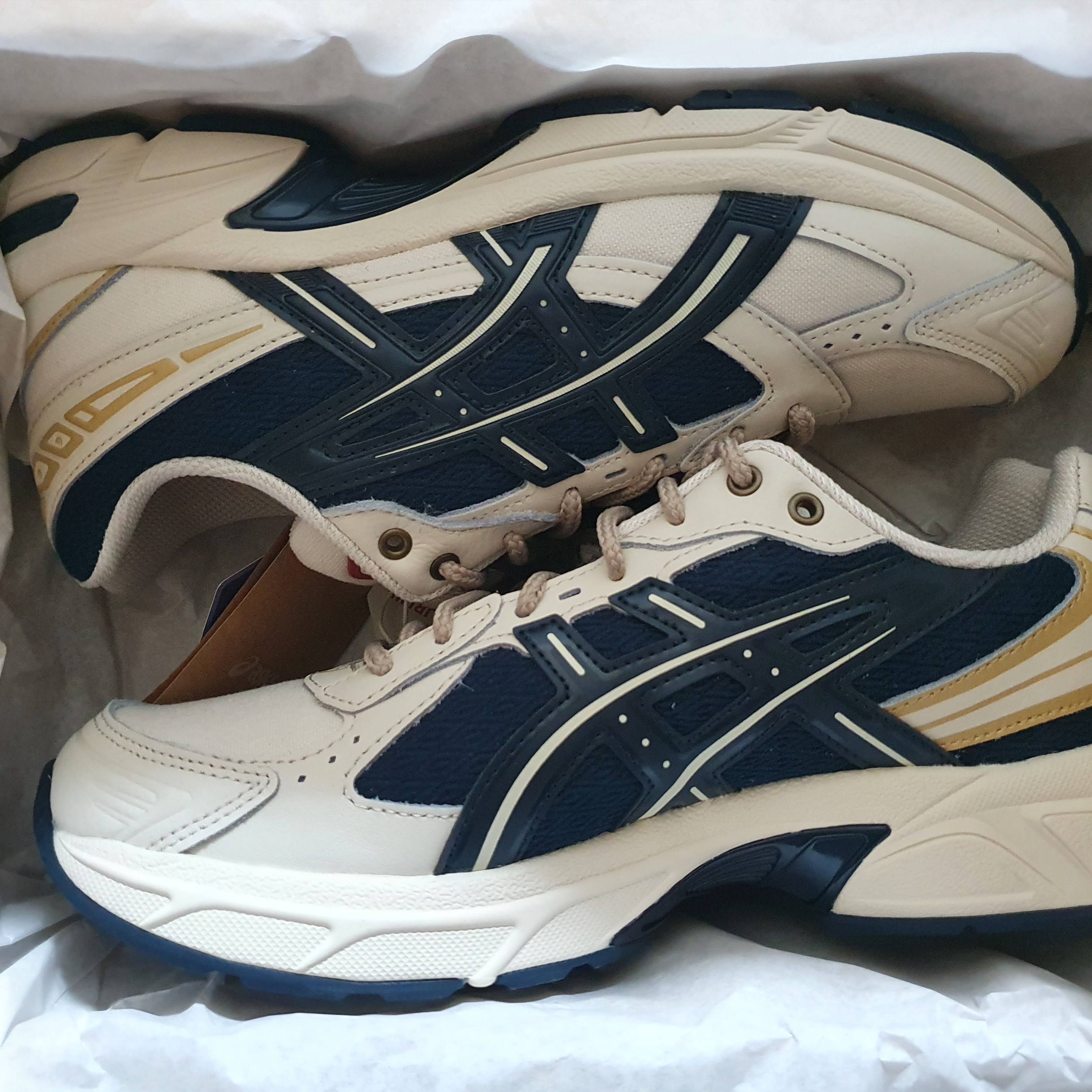 Asics Gel-1130 Birch French Blue 착용 스타일