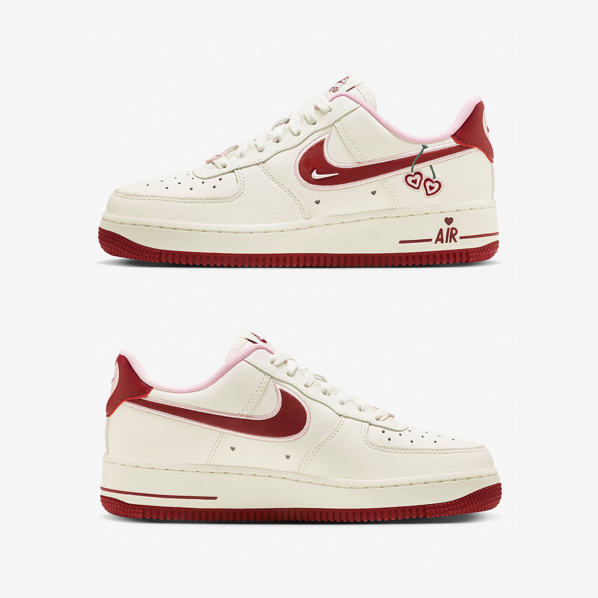 Nike Air Force 1 '07 QS Valentine's Day, (W) Nike Air Force 1 '07 Valentine Day 2022 착용 스타일 - 3