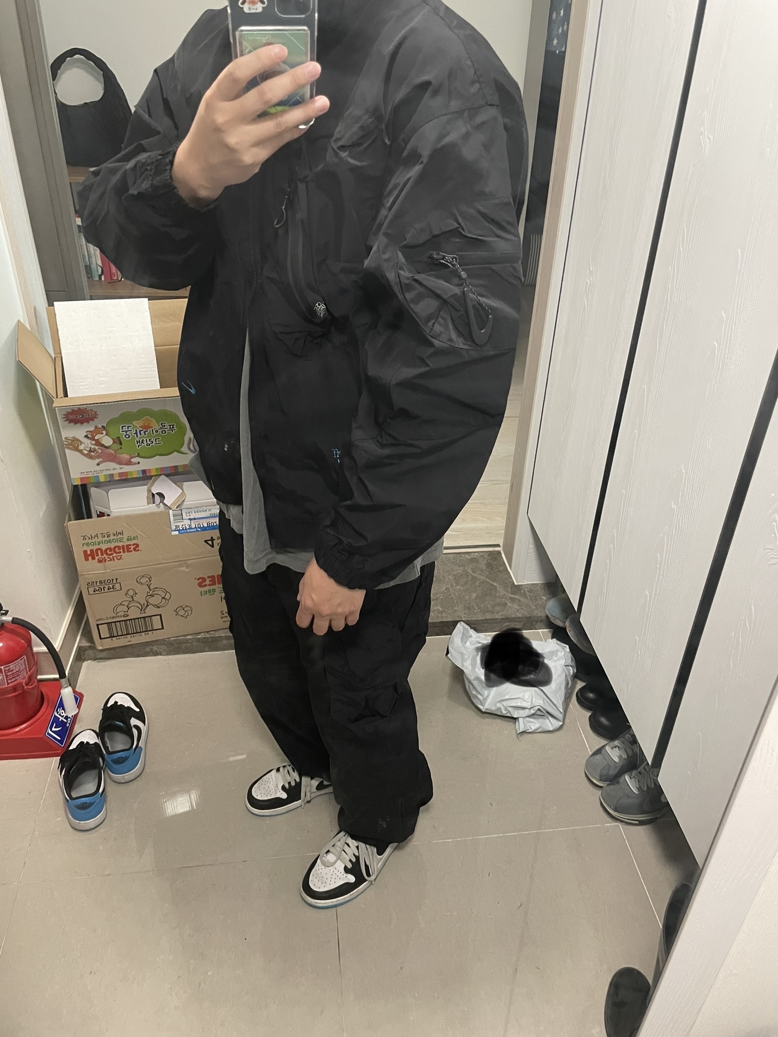 Nike x Off-White NRG Track Suit Black - US/EU 착용 스타일 - 1