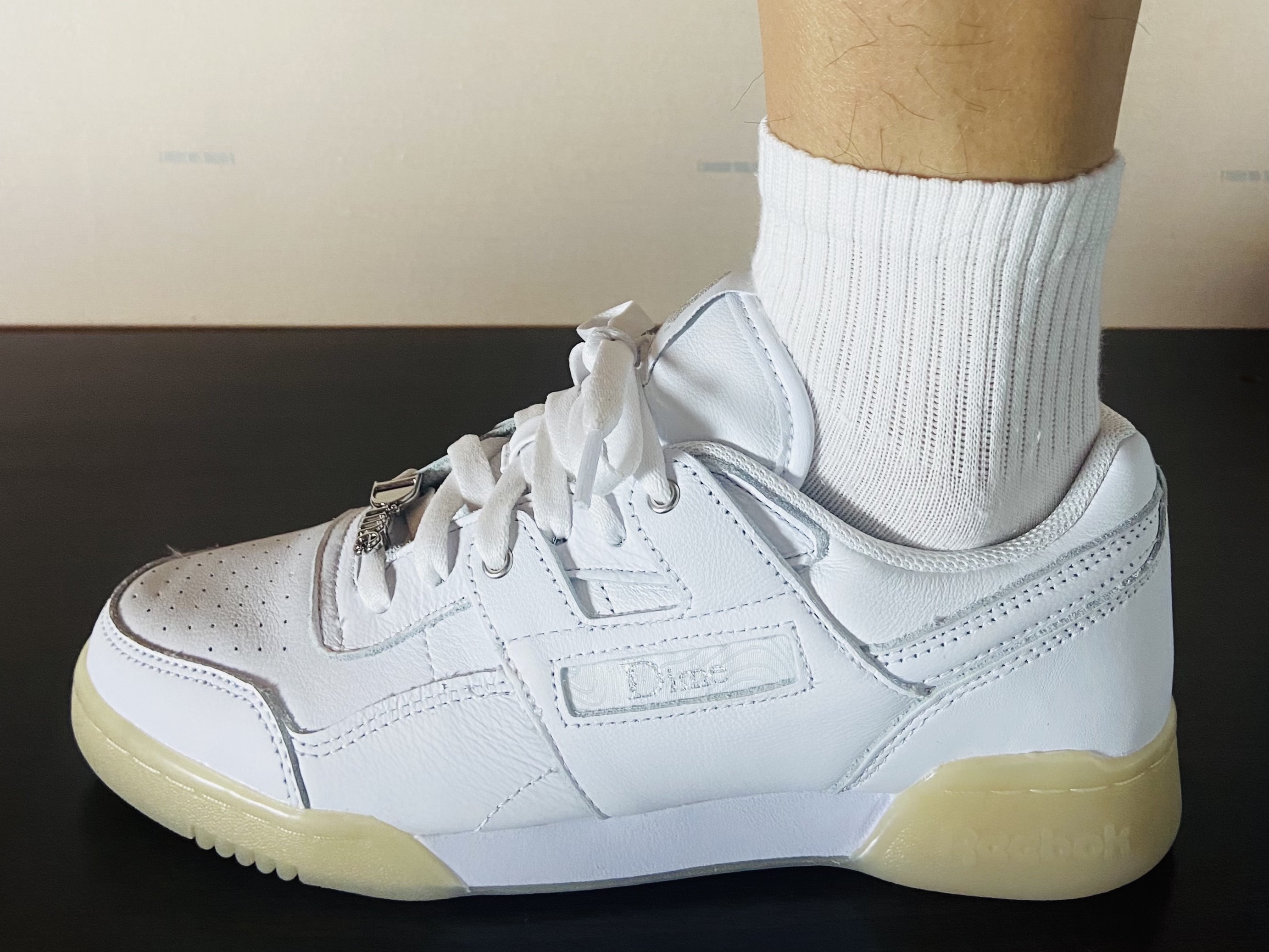 Reebok x Dime Workout Plus Cloud White 착용 스타일