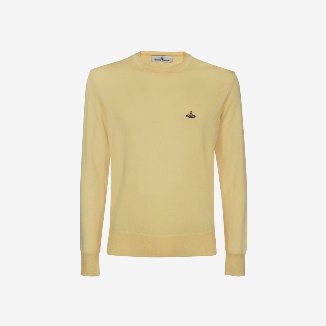 Vivienne Westwood Round Neck Knit Pale Yellow 상세 이미지 1