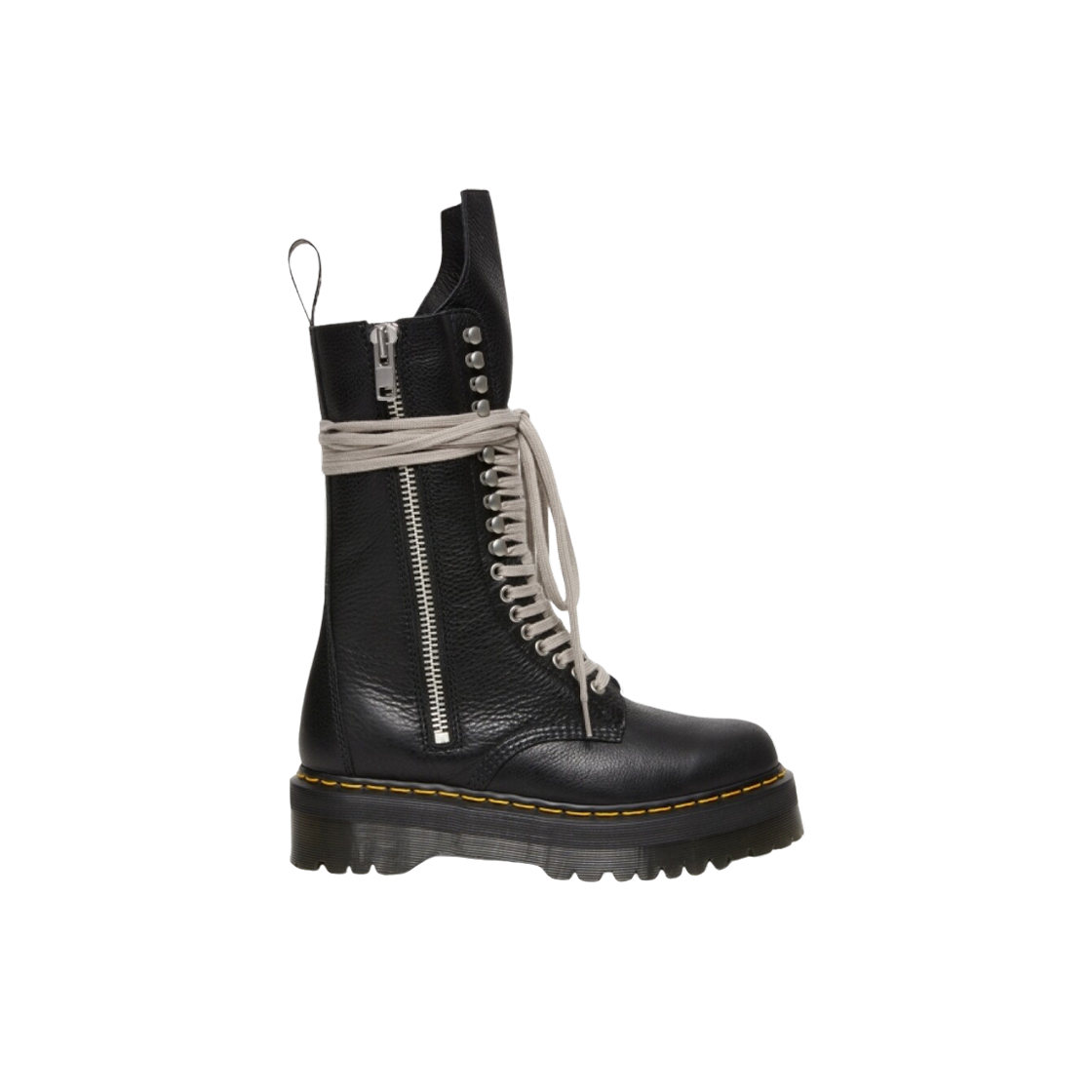 닥터마틴 x 릭 오웬스 1918 RO 레더 레이스 업 플랫폼 부츠 블랙 루나