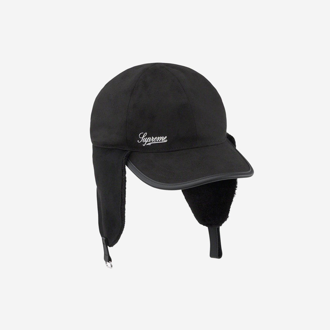 Supreme Shearling Earflap 6-Panel Black - 22FW 상세 이미지 1