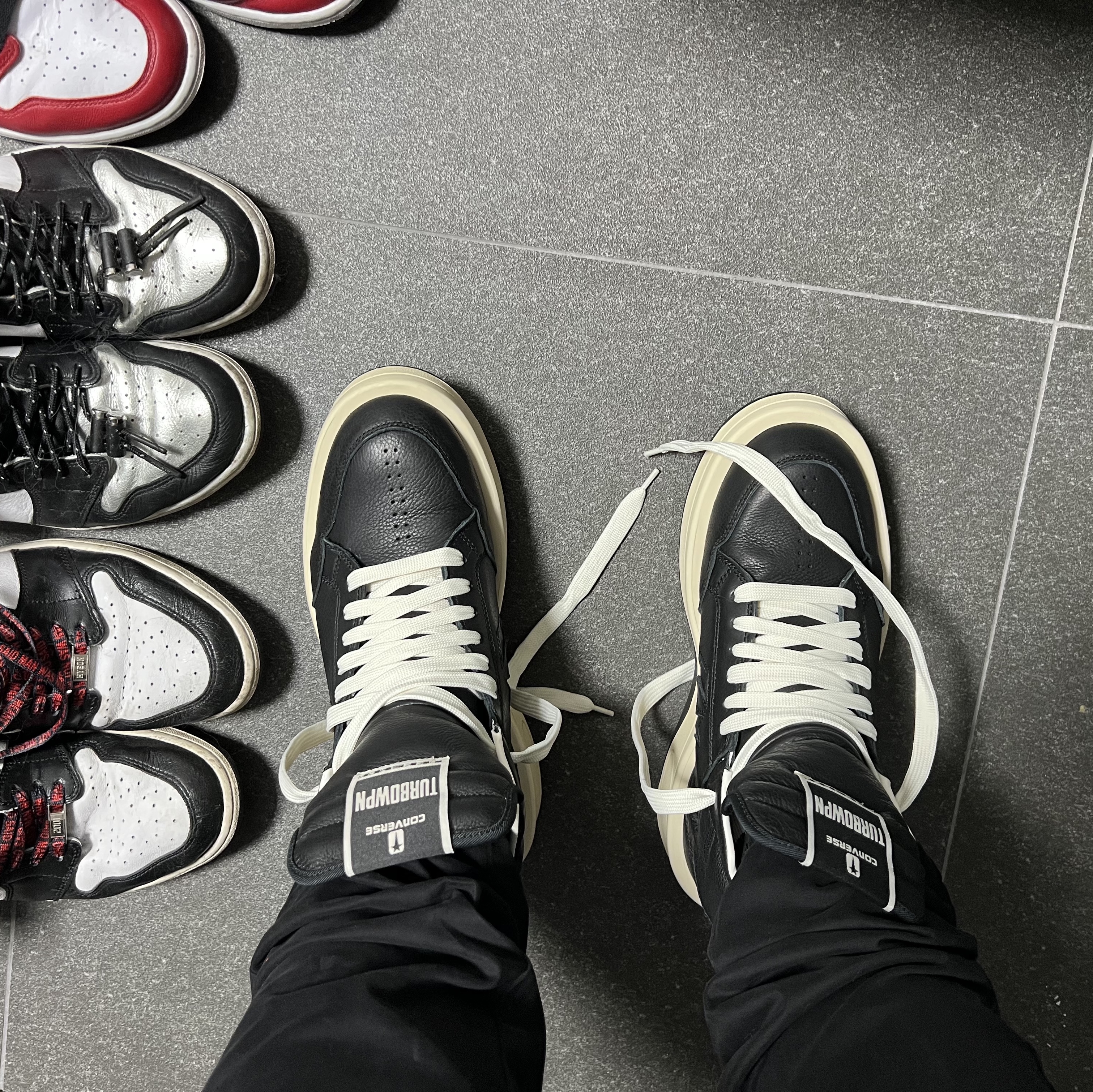 Converse x Drkshdw Turbowpn Black, Converse x Drkshdw Turbowpn Black Cream 착용 스타일 - 4