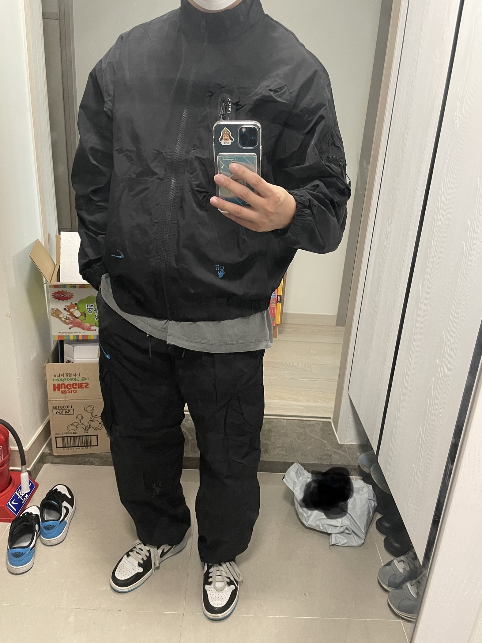 Nike x Off-White NRG Track Suit Black - US/EU 착용 스타일 - 5