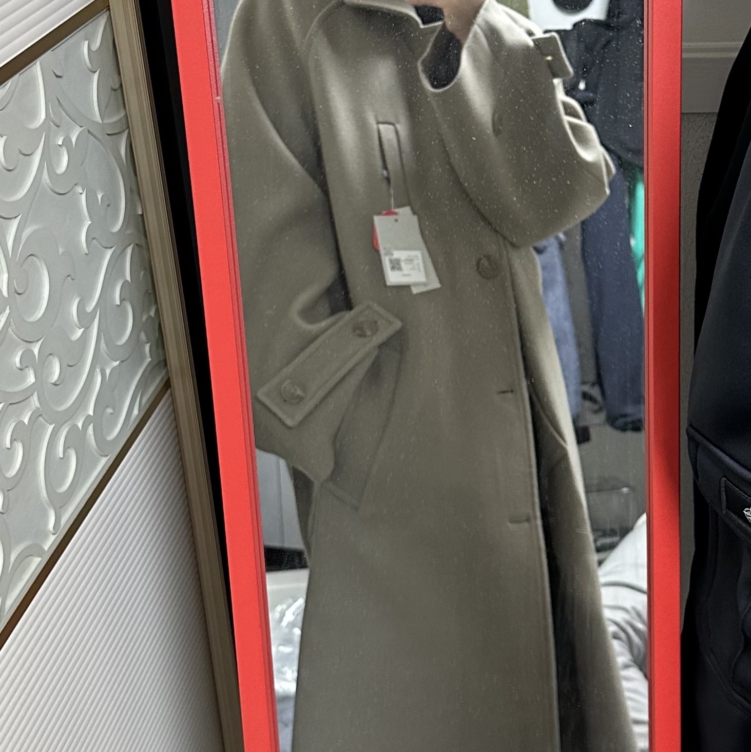 Undermycar Majanne Multi Button Oversized Wool Coat Kelp - 22FW 착용 스타일 - 2