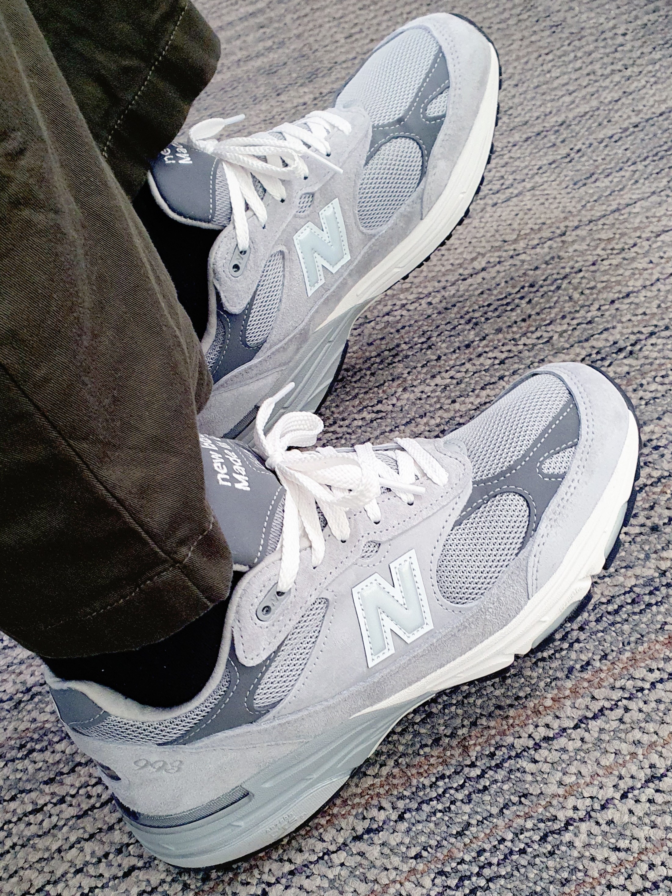 New Balance 993 Made in USA Grey - D Standard 착용 스타일