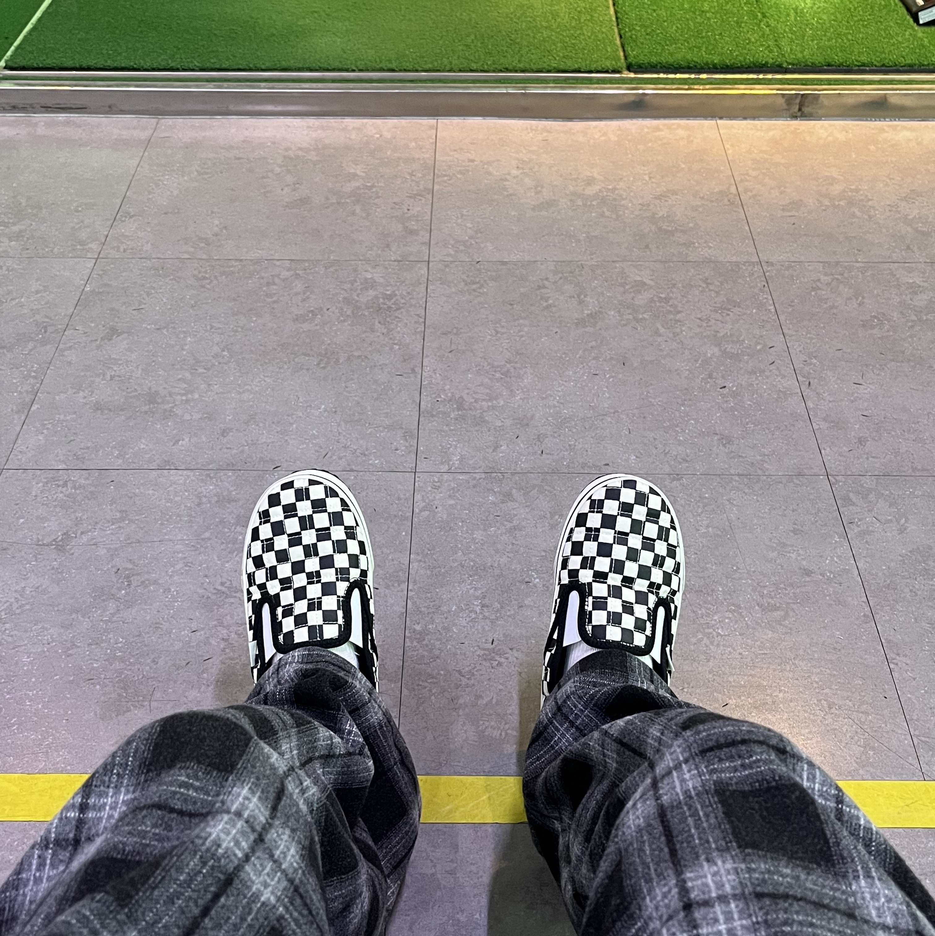 Vans Slip-er 2 Checkerboard 착용 스타일