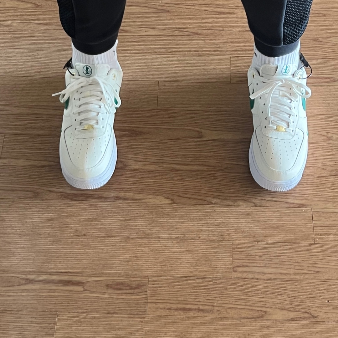 Nike Air Force 1 '07 LV8 40th Anniversary Join Forces Sail Malachite 착용 스타일 - 1