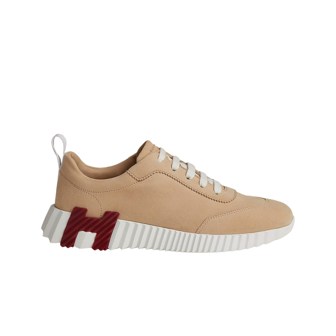 (W) 에르메스 바운싱 스니커즈 스웨이드 고트스킨 & 블랑 곰므((W) Hermes Bouncing Sneakers Suede Goatskin & Blanc Gomme) - 1