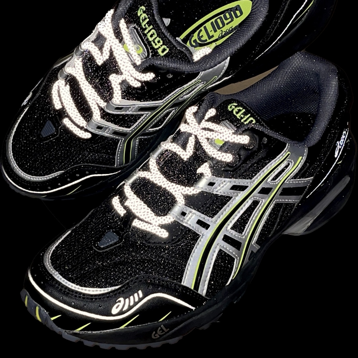 Asics Gel-1090 Black Pure Silver 착용 스타일