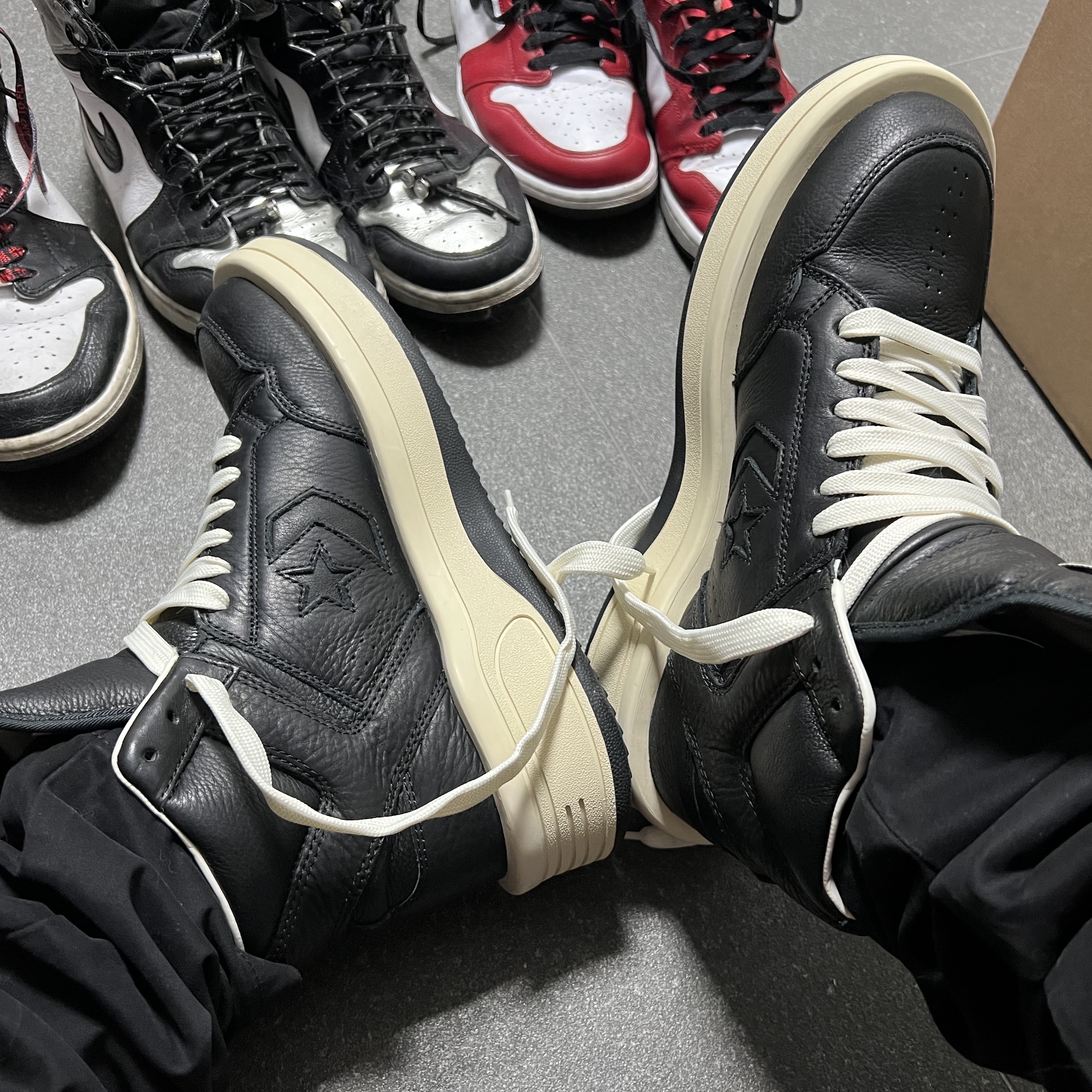 Converse x Drkshdw Turbowpn Black, Converse x Drkshdw Turbowpn Black Cream 착용 스타일 - 3