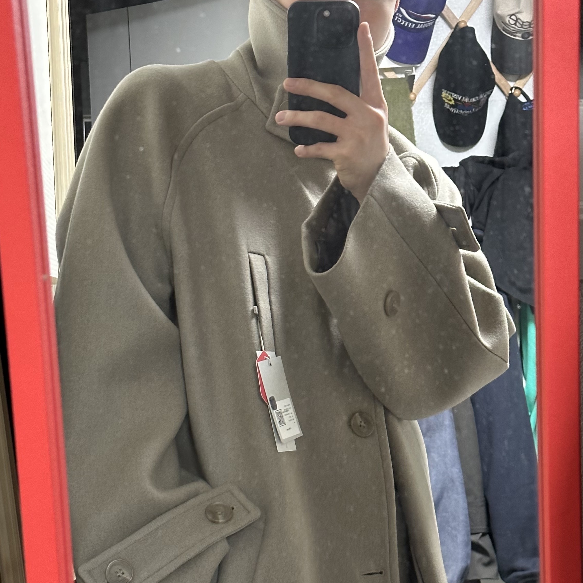 Undermycar Majanne Multi Button Oversized Wool Coat Kelp - 22FW 착용 스타일 - 1