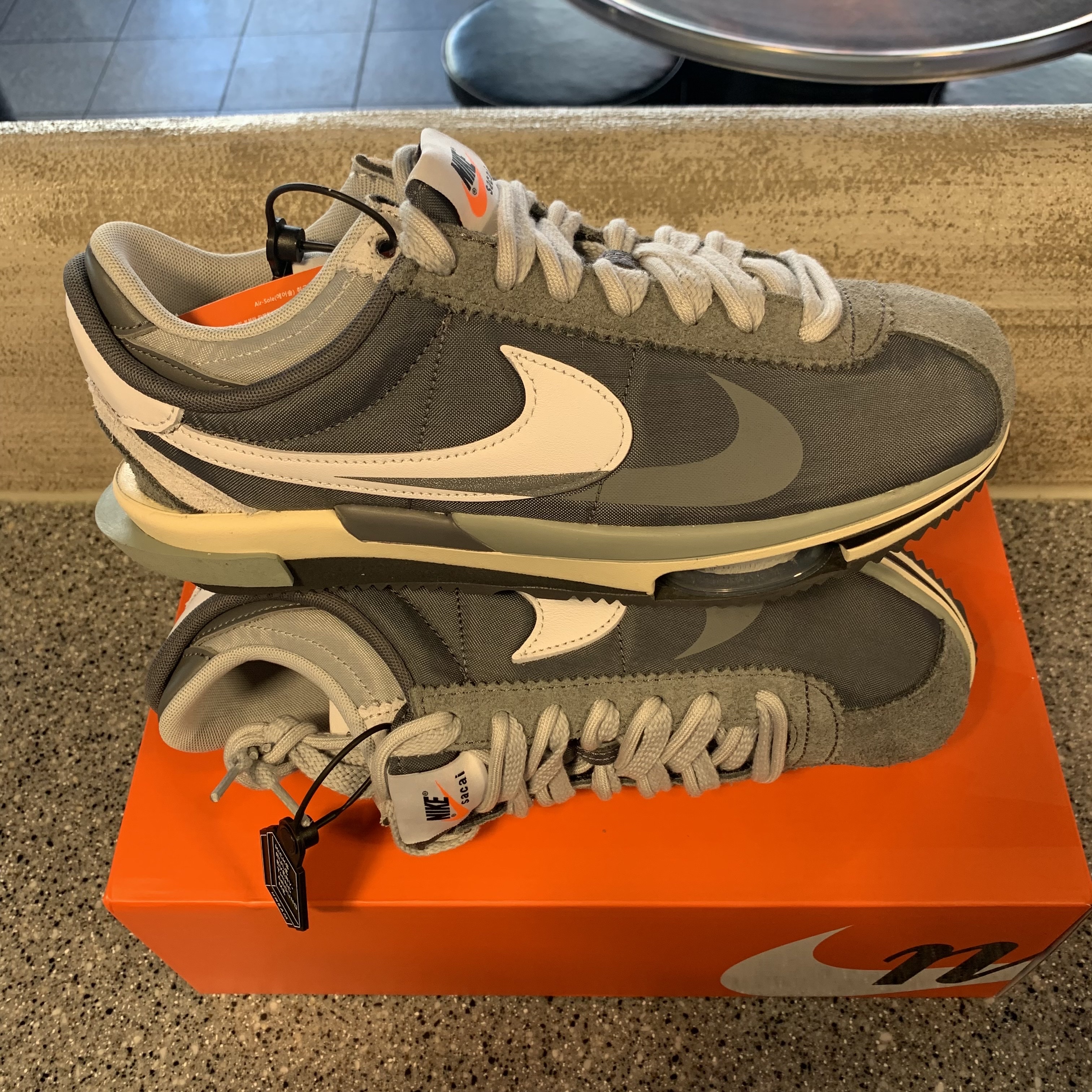 Nike x Sacai Zoom Cortez SP Iron Grey 착용 스타일