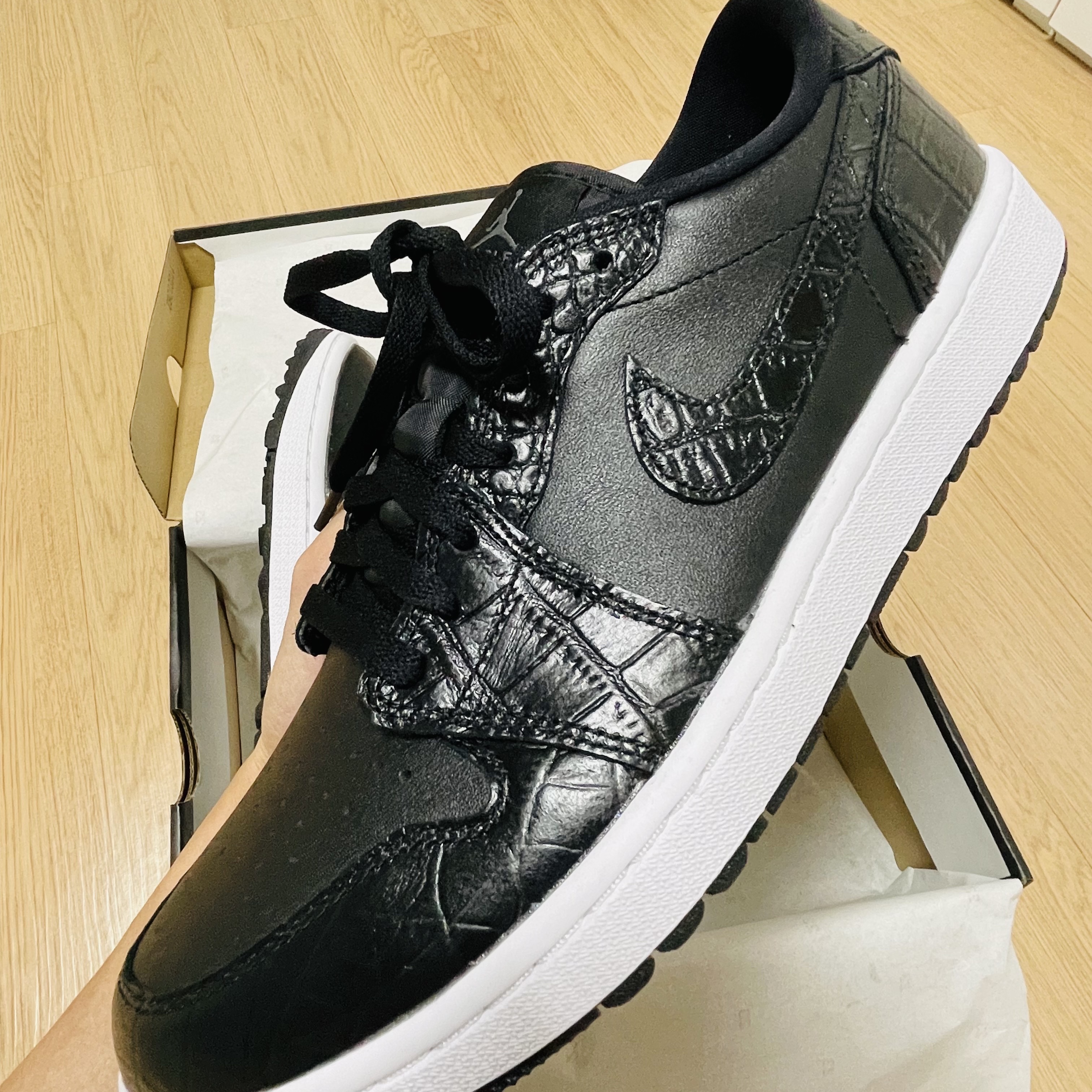 Jordan 1 Low Golf Black Iron Grey 착용 스타일 - 2