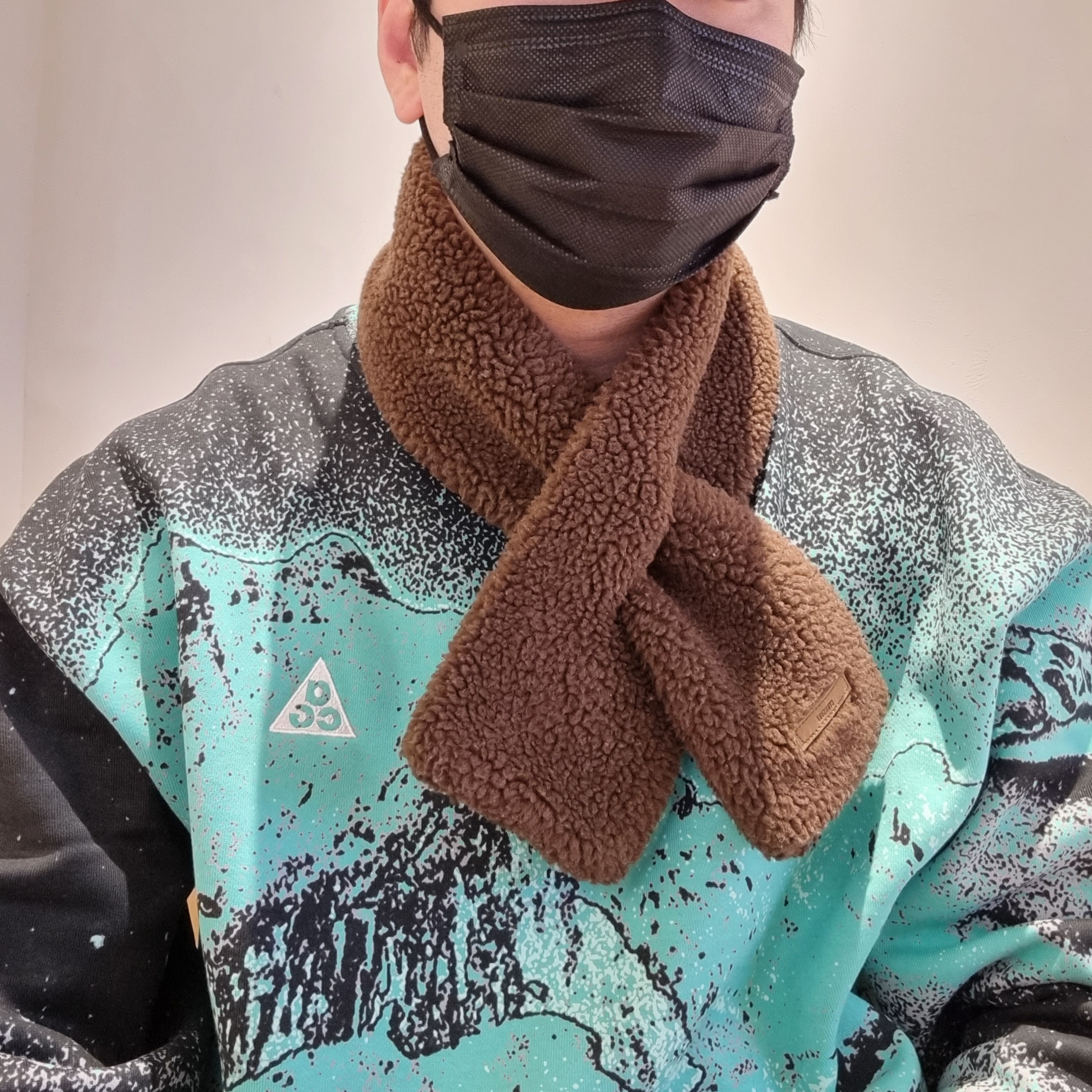 Nike ACG Therma Fit Crew Fleece AOP Sweatshirt Light Menta - Asia 착용 스타일 - 1
