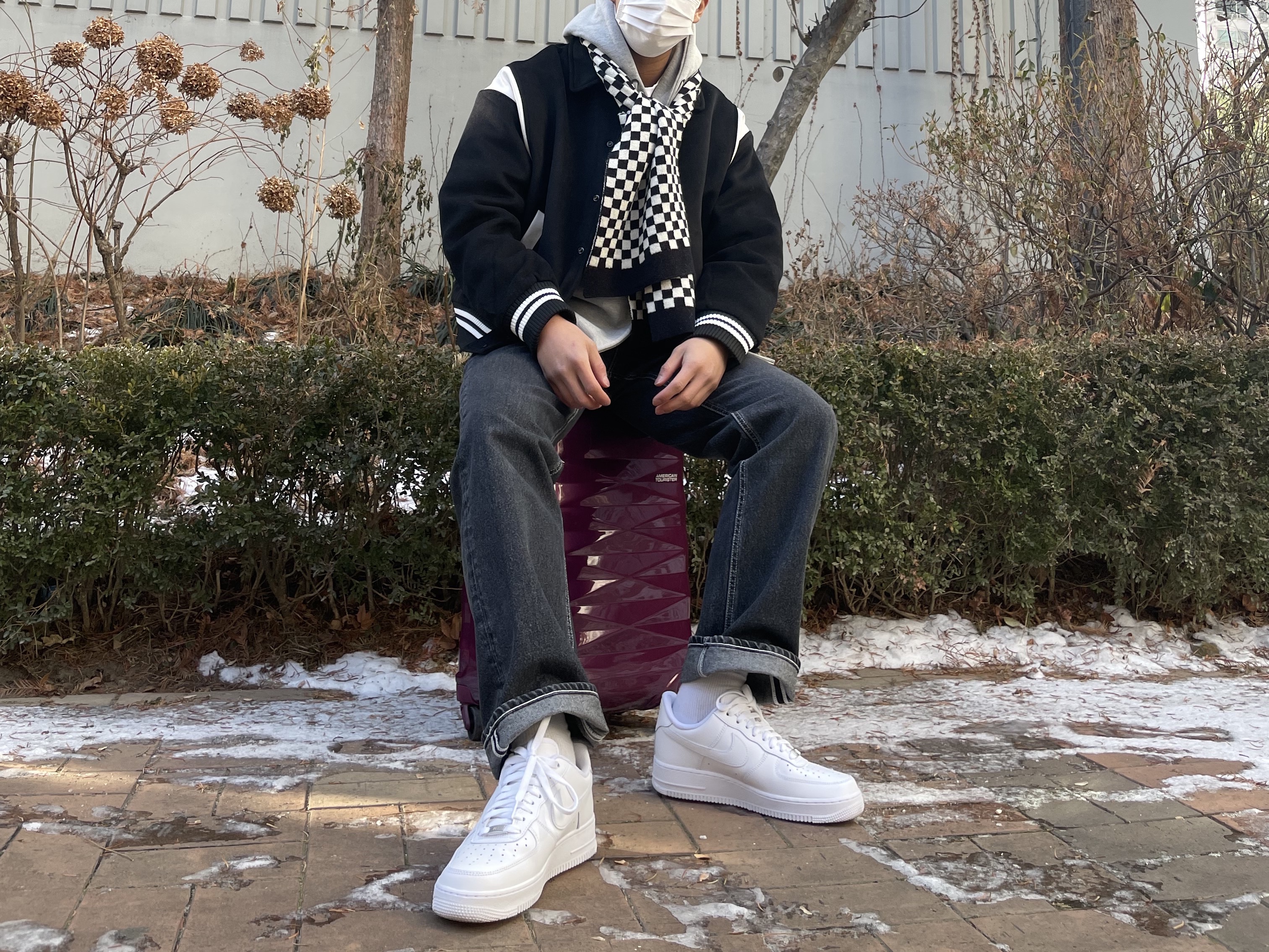 Nike Air Force 1 '07 Low White 착용 스타일