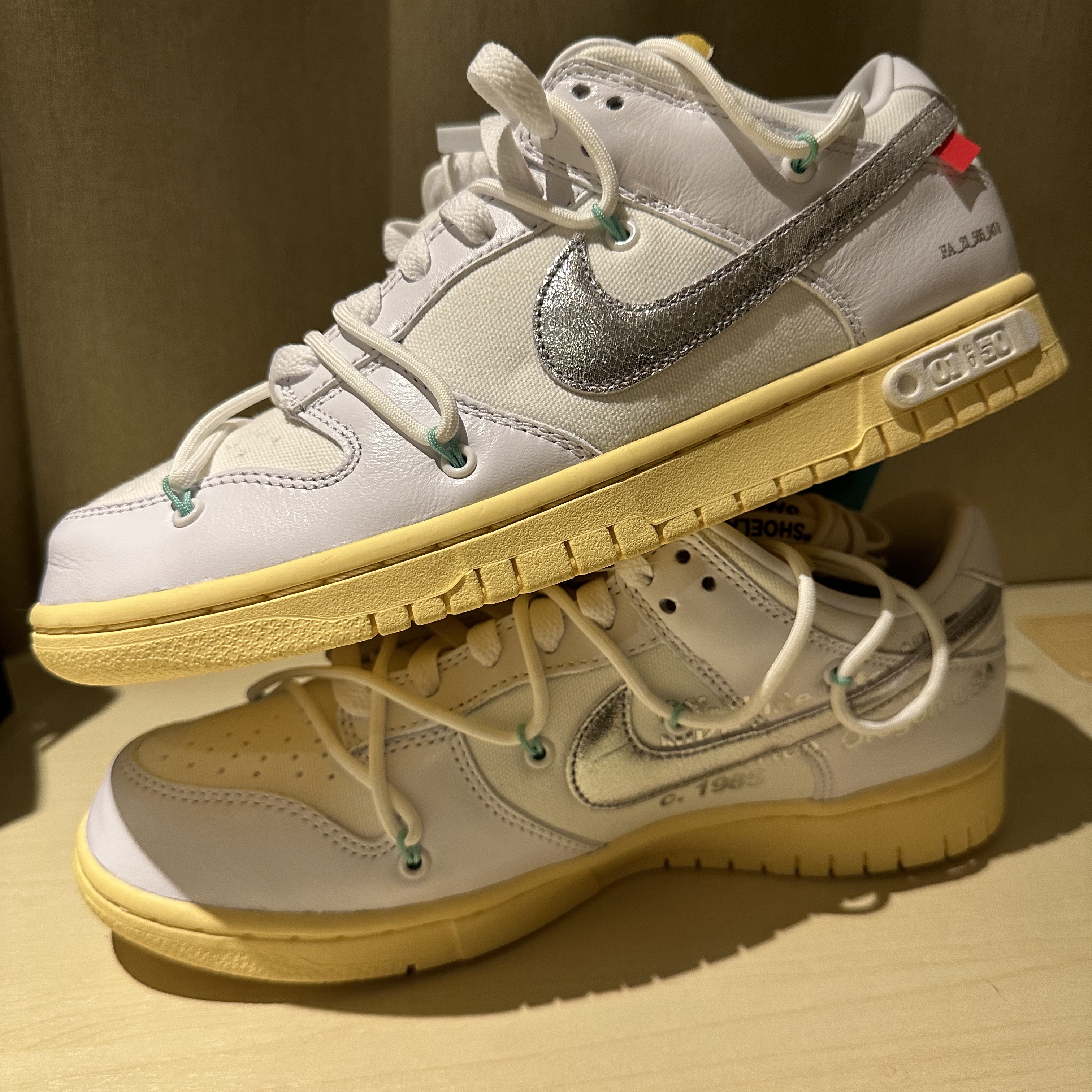 Nike x Off-White Dunk Low The 50 - Lot 1 착용 스타일 - 3