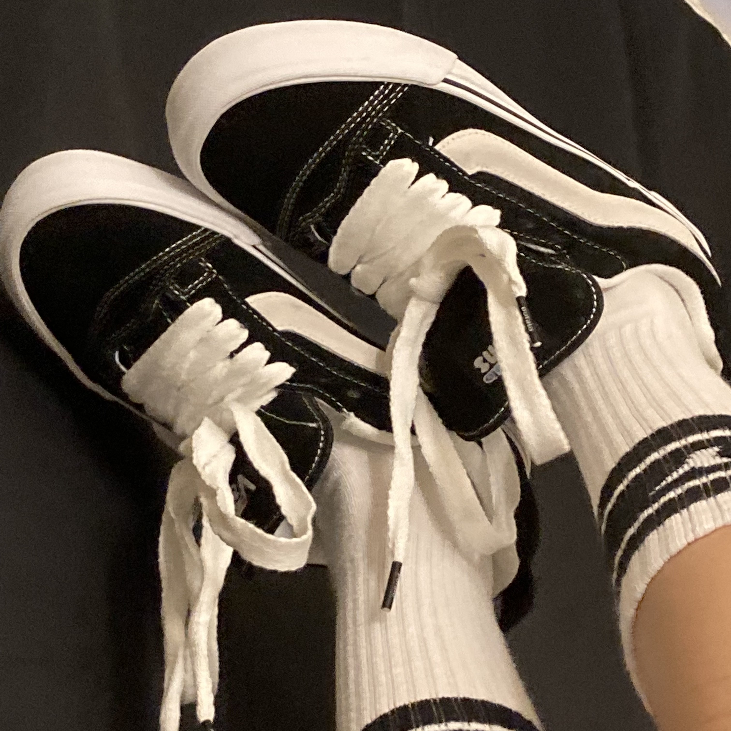 Vans Vault x Imran Potato Knu-Skool VR3 LX Black White 착용 스타일