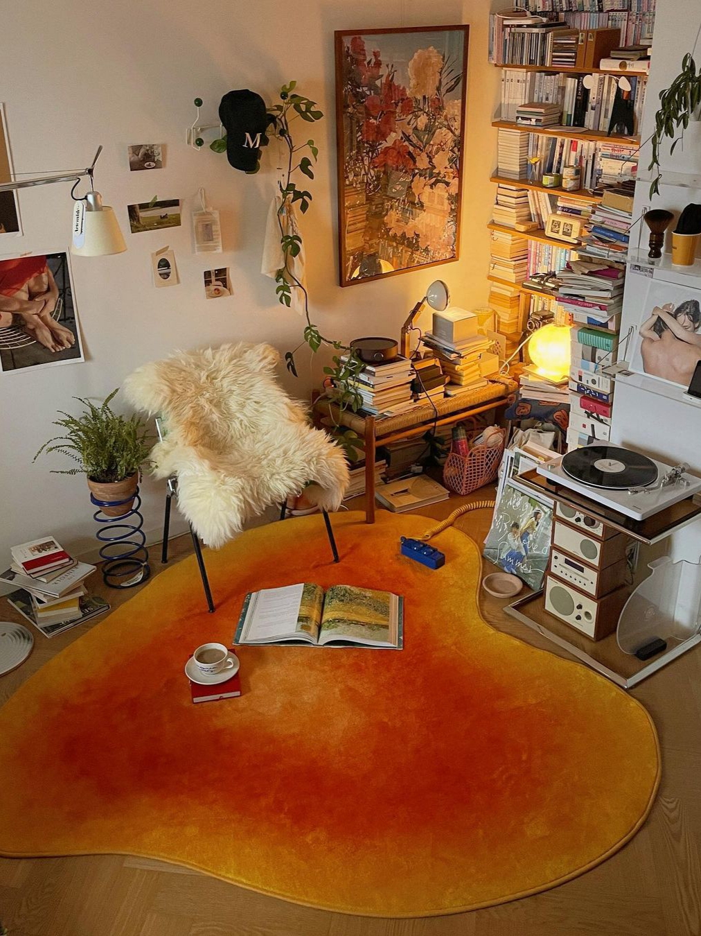 Say Touche Liquified Gradient Rug Yellow (L) 착용 스타일 - 1